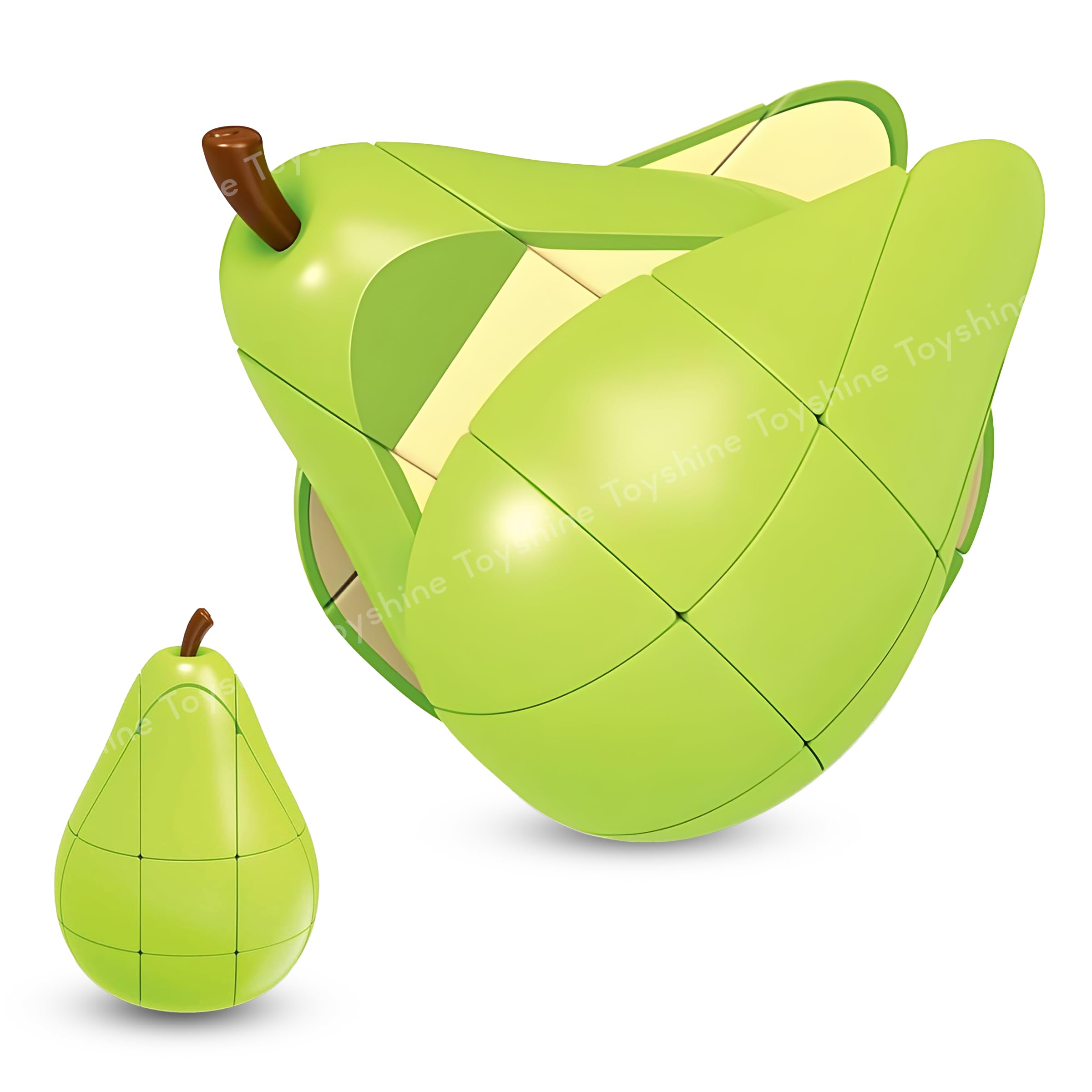 Toyshine 3x3 Pear Shaped Magic Speed Cube - Stress Relief Puzzle Toy for Adults & Kids Ages 3+, Educational STEM Learning Gift for Boys & Girls - Perfect for Classroom, Office, Travel & Family Game Night