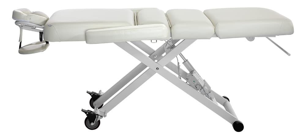 SKINACT Cleo Electric Spa Treatment Table - Professional Facial Massage Bed with Adjustable Height, ADA Compliant for Salon & Spa - Beige | Perfect for Facials, Massage Therapy & Beauty Treatments