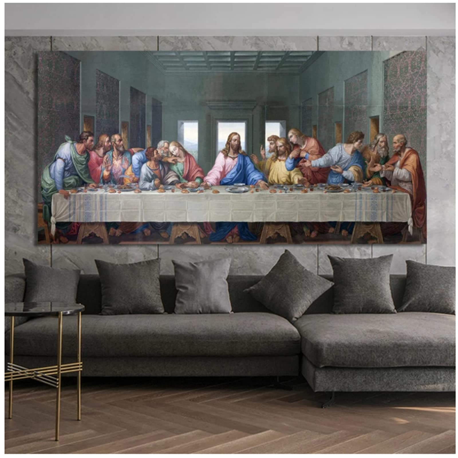 Leonardo Da Vinci The Last Supper Wall Art - Famous Painting Poster, Canvas Print for Home Decor - Perfect for Living Room, Bedroom & Office