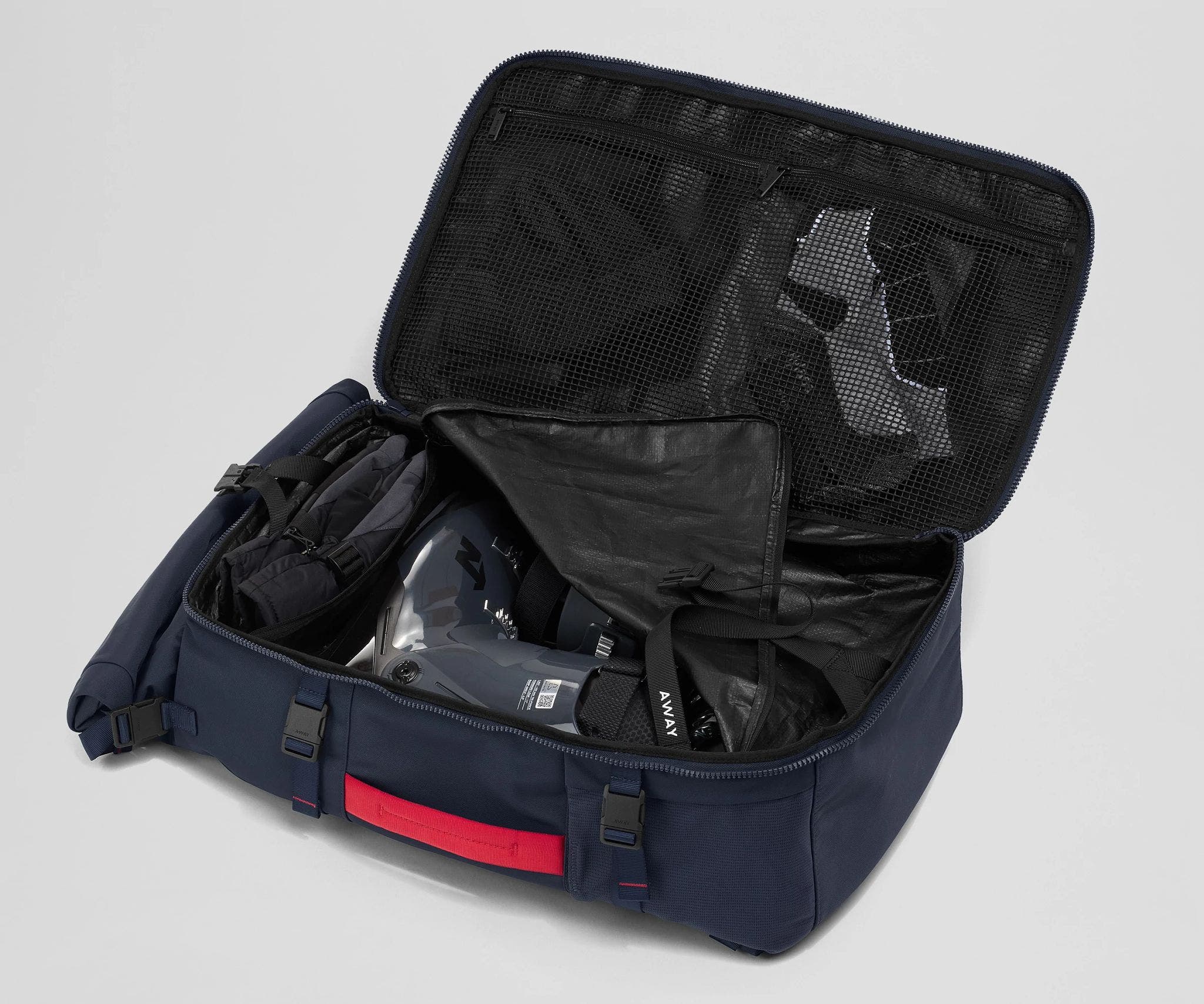 55L Navy Blue Carry On Boot Bag - Waterproof Travel Duffel for Ski, Snowboard & Outdoor Gear - Perfect for Airplane, Camping & Sports Trips