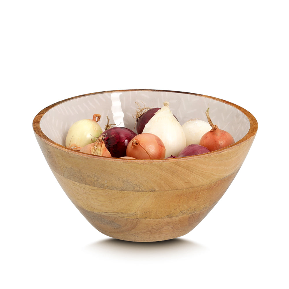 Beige Wooden Serving Tray with Handle - Perfect for Breakfast in Bed, Coffee Table Decor, and Party Serving - Elegant and Durable Wood Tray for Home & Kitchen Use