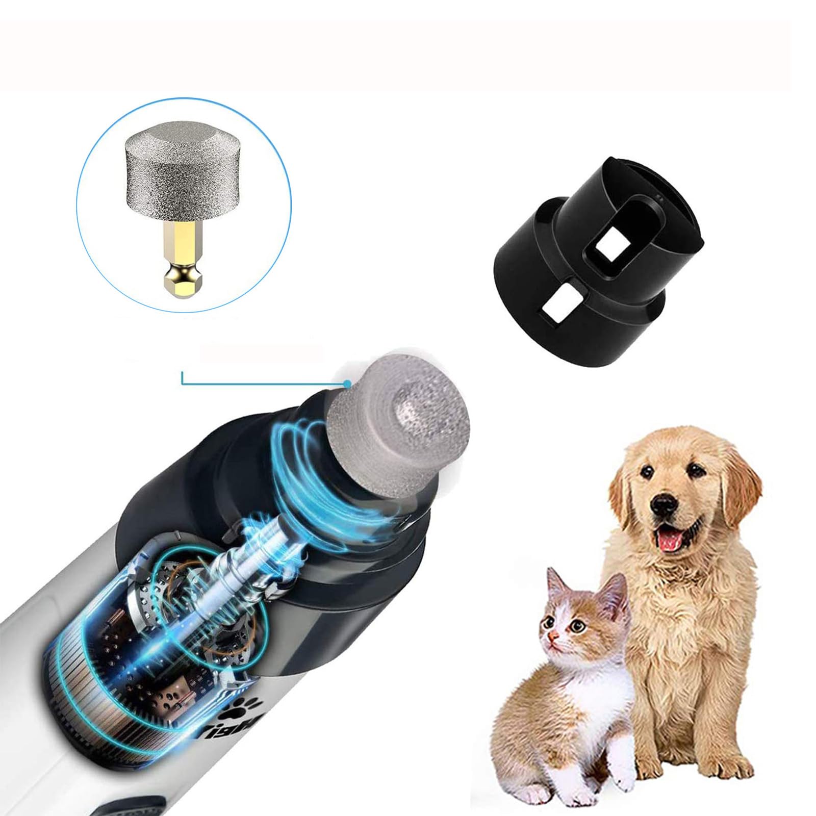 Silent Grind Pro Dog Nail Grinder - Rechargeable Electric Pet Nail Trimmer with Super Quiet Technology for Safe & Easy Grooming - Perfect for Small to Medium Dogs at Home or Professional Use