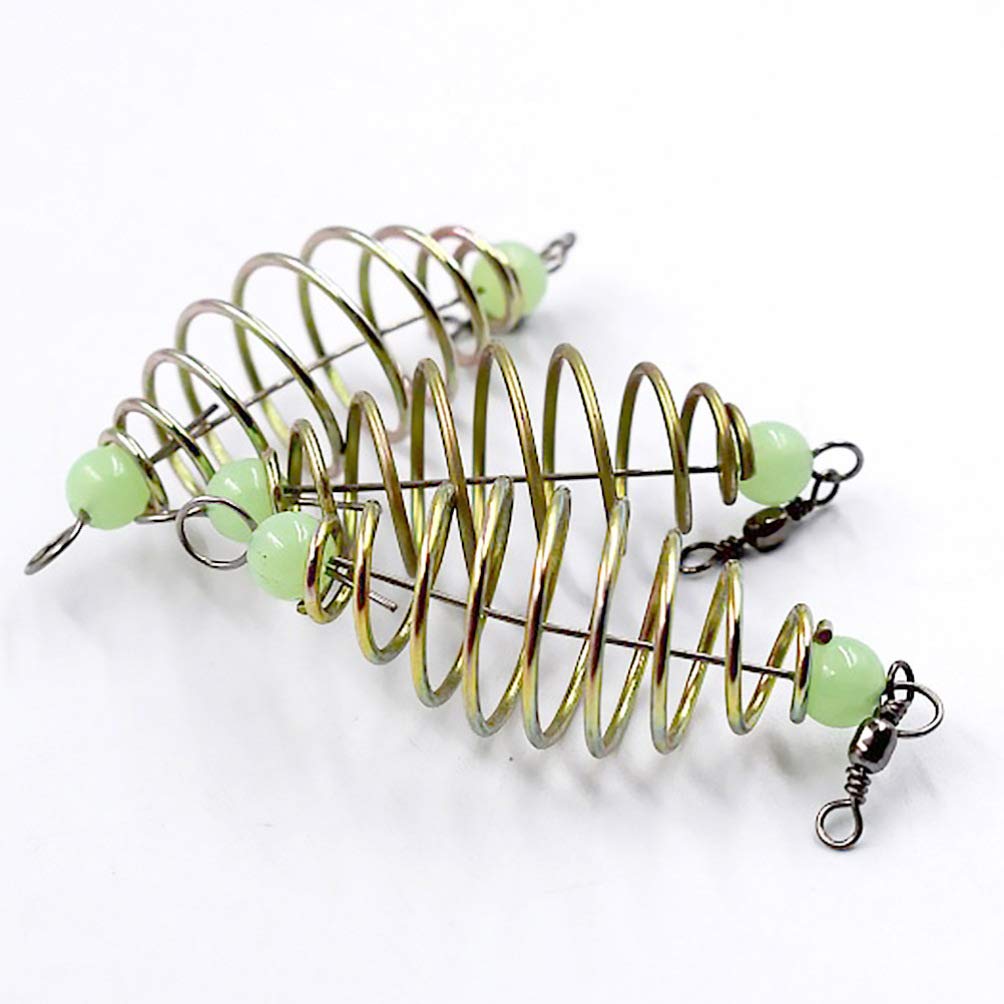 BESPORTBLE 24pcs Spring Bait Fishing Cage - Durable Feeder Holder & Fish Bait Lure Tool for Freshwater & Saltwater Fishing - Perfect for Bass, Trout, and Catfish Angling
