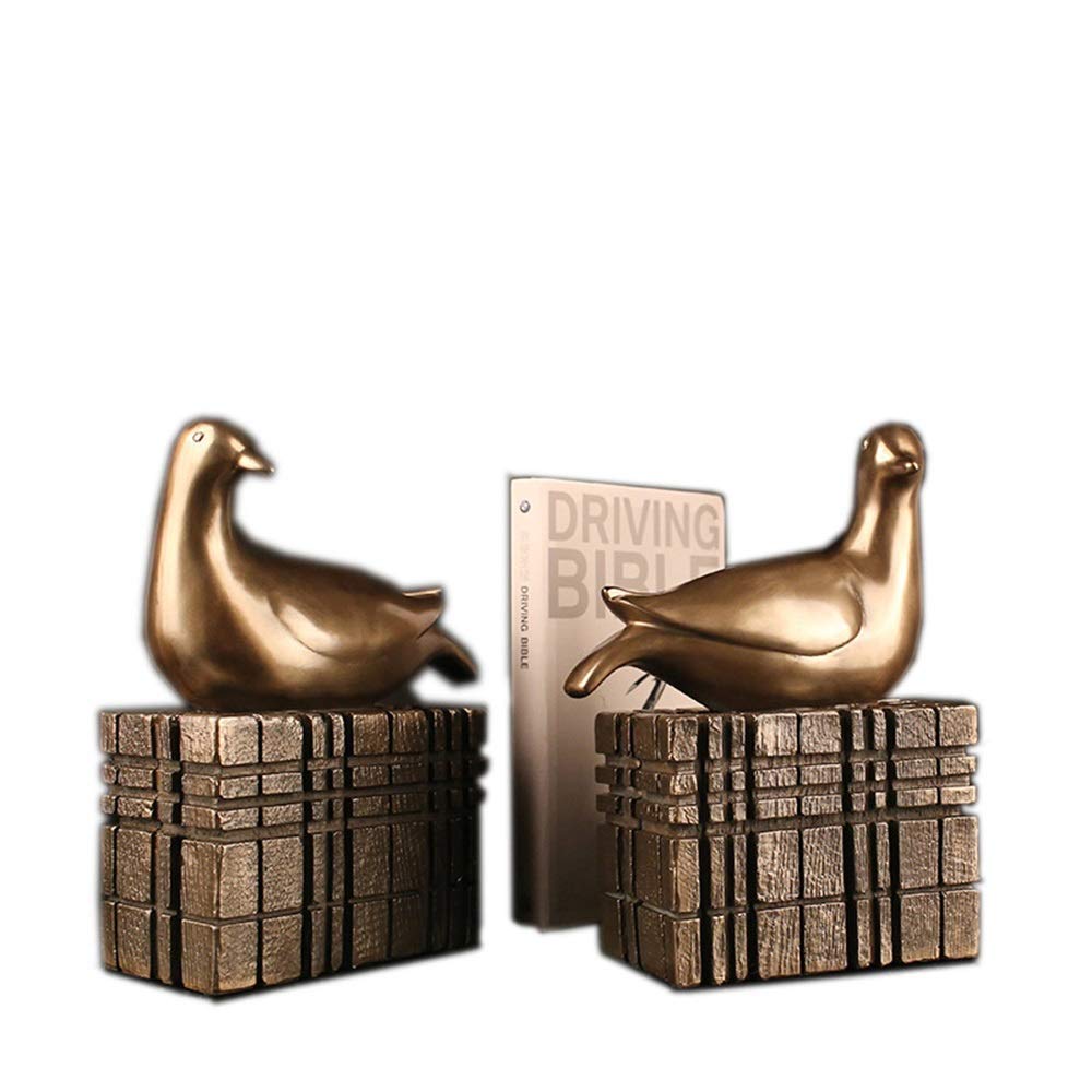 Creative Bird Bookends for Office & Home Decor - Elegant Dove Book Holder, 18 x 8.5 x 23cm - Perfect Desk Organizer, Gift Idea & Bookshelf Decorator for Study Room, Library or Workspace
