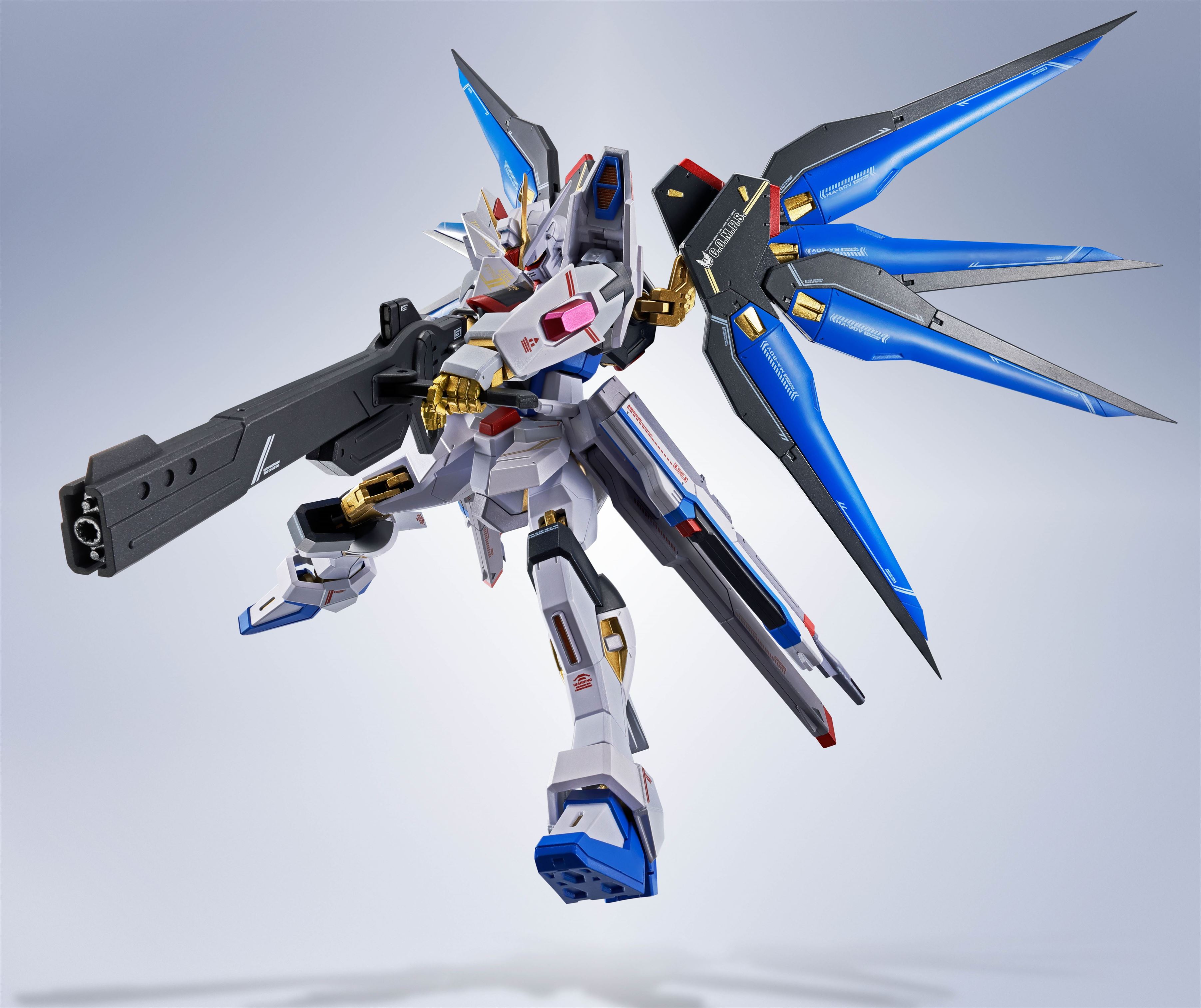 Bandai Metal Robot Spirits Gundam SEED Freedom ZGMF/A-262B Strike Freedom Gundam Type II Action Figure - Collectible Anime Model Kit for Display & Gundam Battles