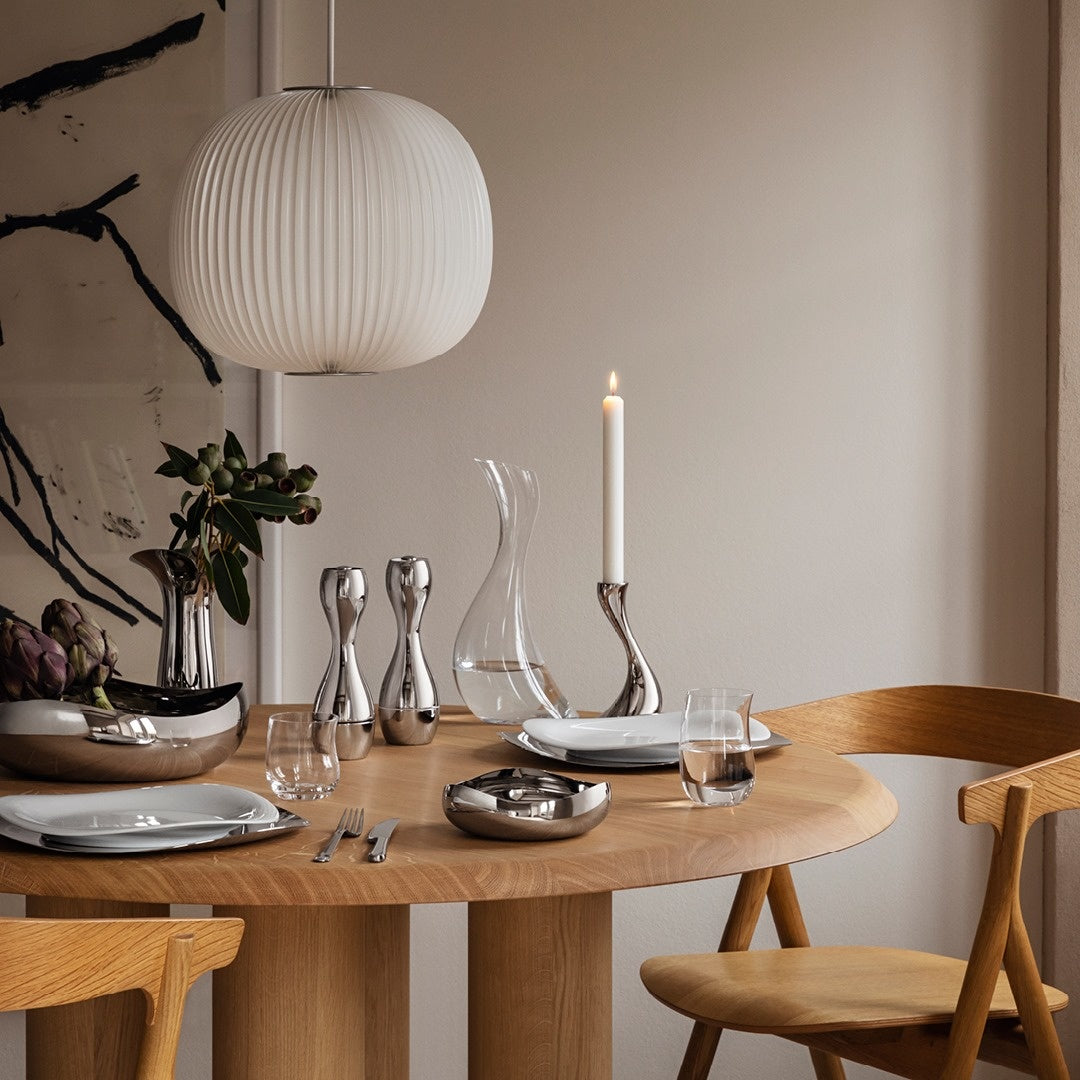 Georg Jensen Cobra Candle Holders Set of 3 - Modern Home Decor for Dining Table, Wedding Centerpiece & Luxury Gift Idea