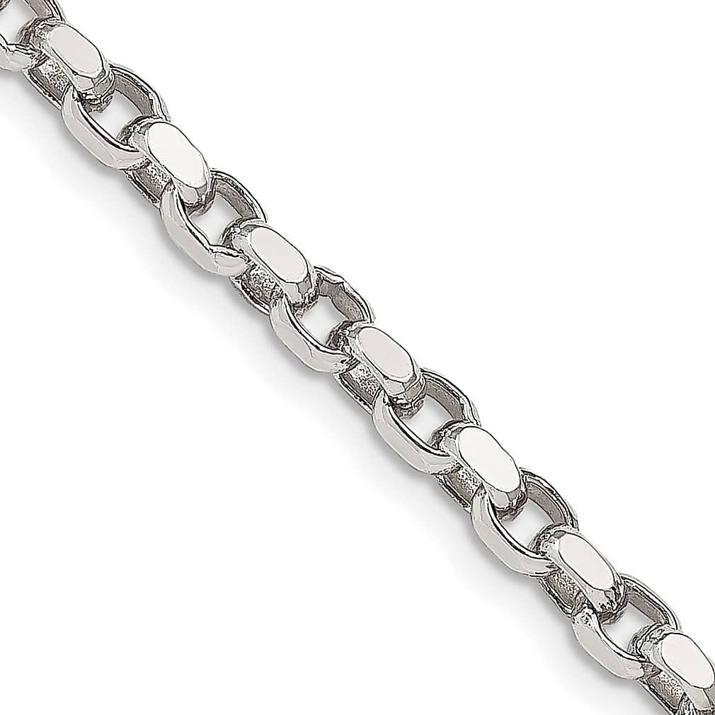 925 Sterling Silver 3.5mm Rolo Necklace Chain with Pendant Charm - Elegant Fine Jewelry Gift for Women, Her, Girlfriend, Wife | Perfect for Anniversary, Birthday, Valentine's Day & Everyday Wear