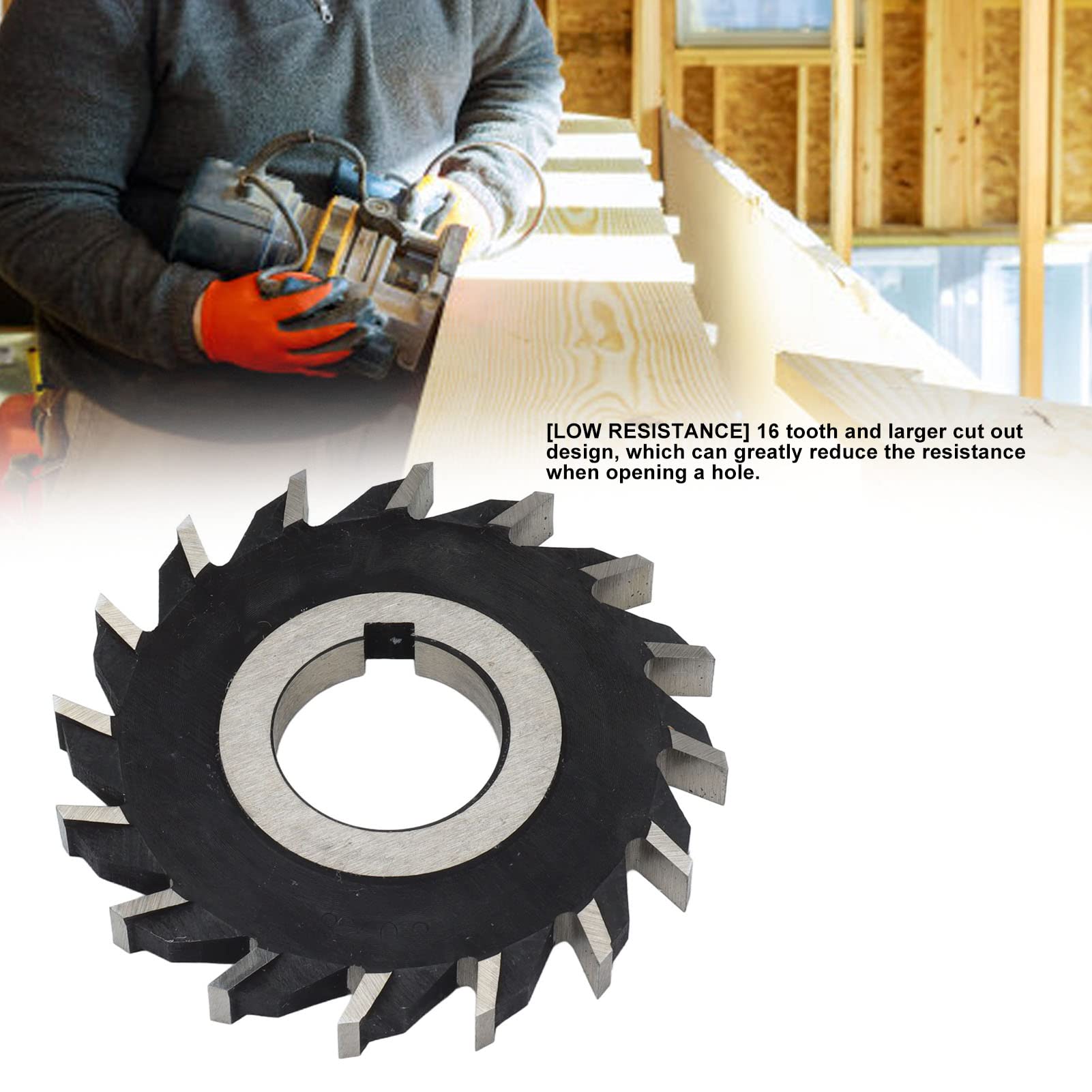 Hilitand 16 Teeth High Speed Steel Milling Cutter - 80mm Diameter Flat End Face Mill with Center Cutting for Metalworking & CNC Machining - Perfect for Aluminum, Steel & Wood Processing