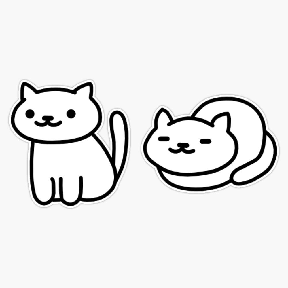 Leyland Designs Neko Atsume Snowball Vinyl Sticker - 5