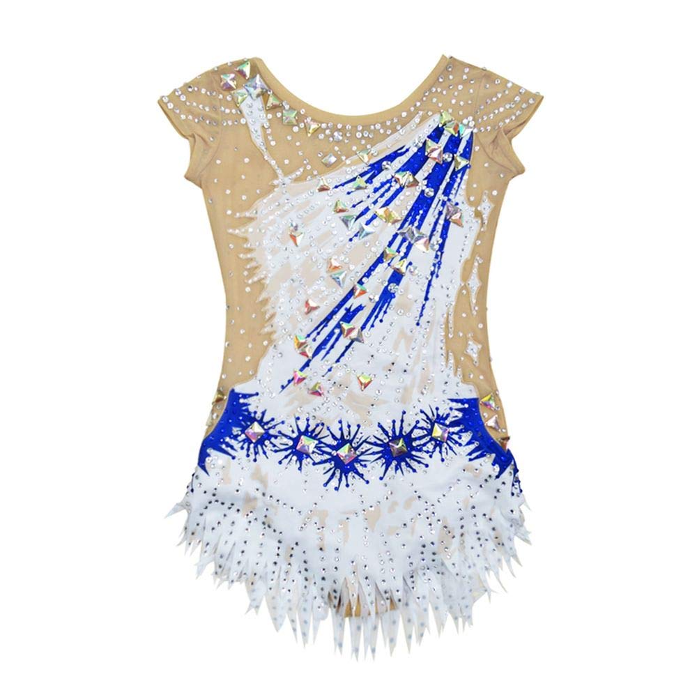 LIUHUO Women's Rhythmic Gymnastics Leotard - Sleeveless Ballet Dance Costume for Girls Performance & Competition - Perfect for Gymnastics, Ballet Practice, Dance Recitals and Stage Performances