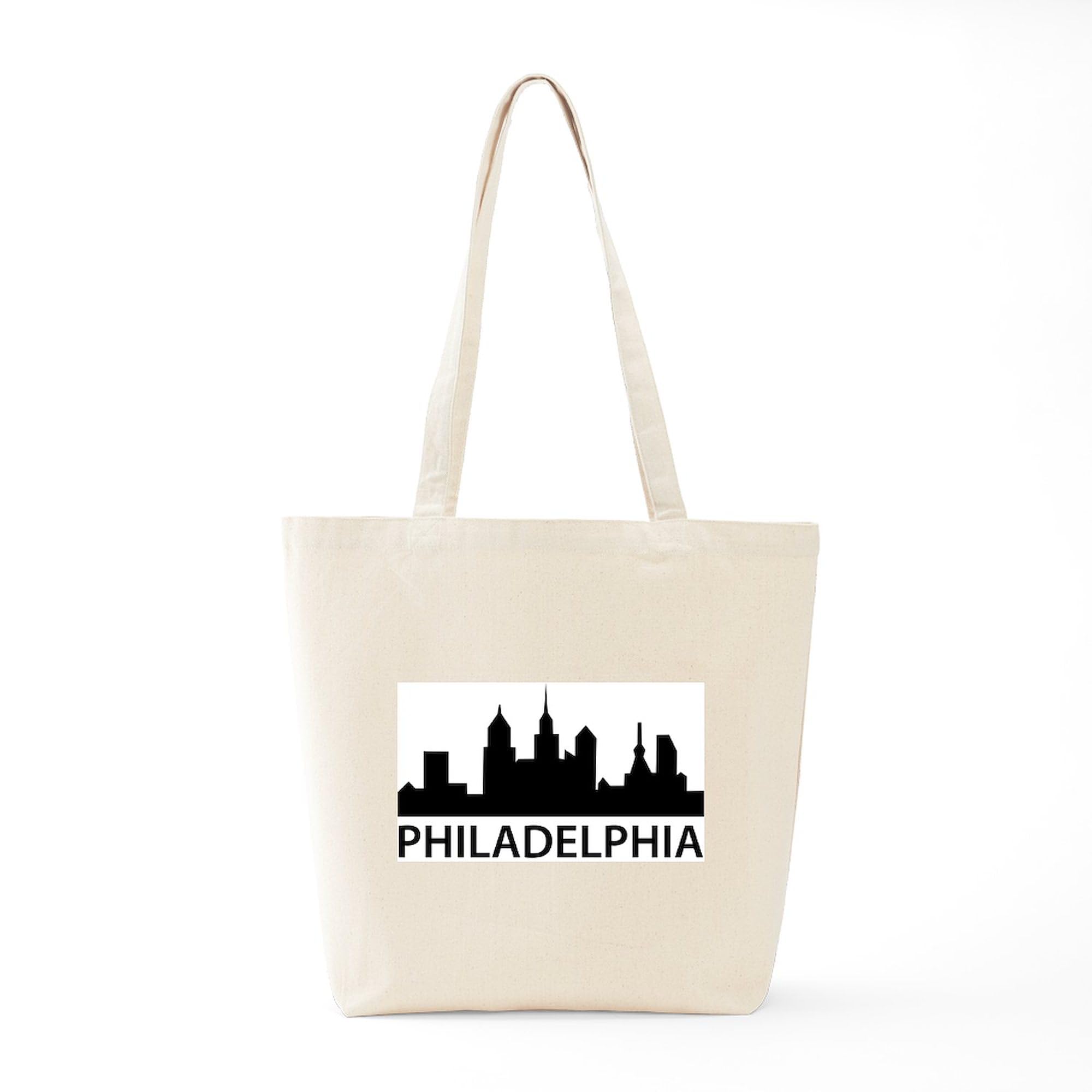 Philadelphia Skyline Tote Bag - Eco-Friendly Natural Canvas Reusable Shopping Bag for Groceries, Beach & Daily Use | CafePress