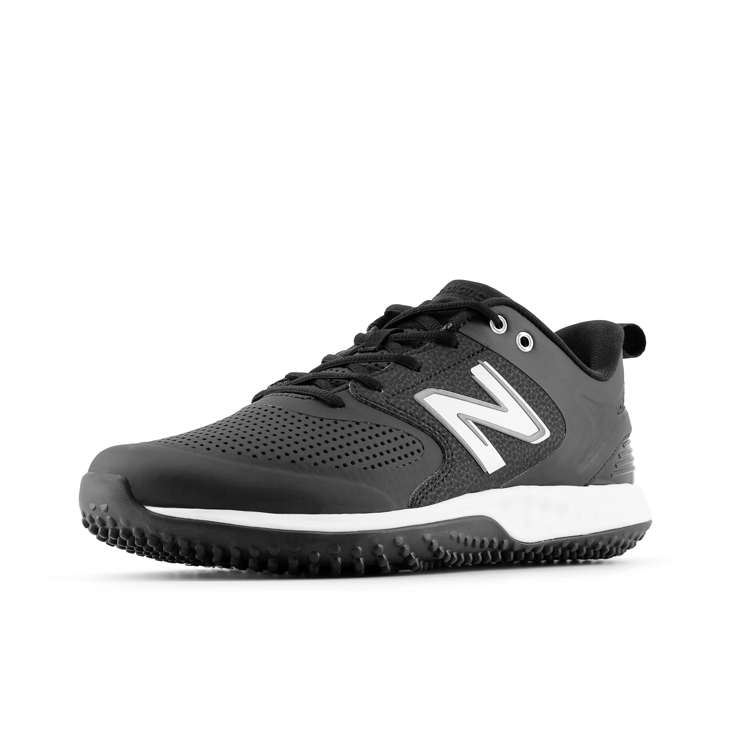 New Balance 3000v6 Black & White Turf Soccer Cleats - Lightweight Football Shoes for Artificial Grass Training & Matches