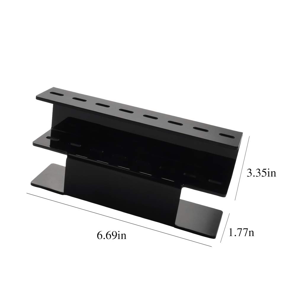 Professional 8-Hole Eyelash Extension Tweezers Holder - Black Display Stand for Lash Artists | Salon Organization & Storage Solution | Perfect for Eyelash Extension Tools, Beauty Supplies & Salon Decor