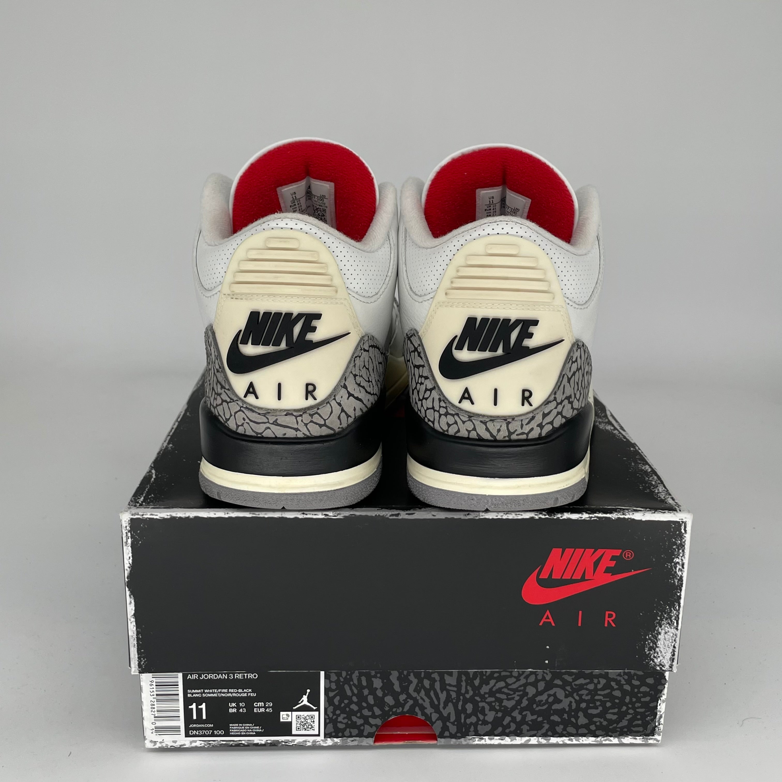 AIR JORDAN 3 White Cement Reimagined Basketball Shoes - Men's Size 11 (DN3707-100) - Retro Style Sneakers for Casual Wear & Street Fashion