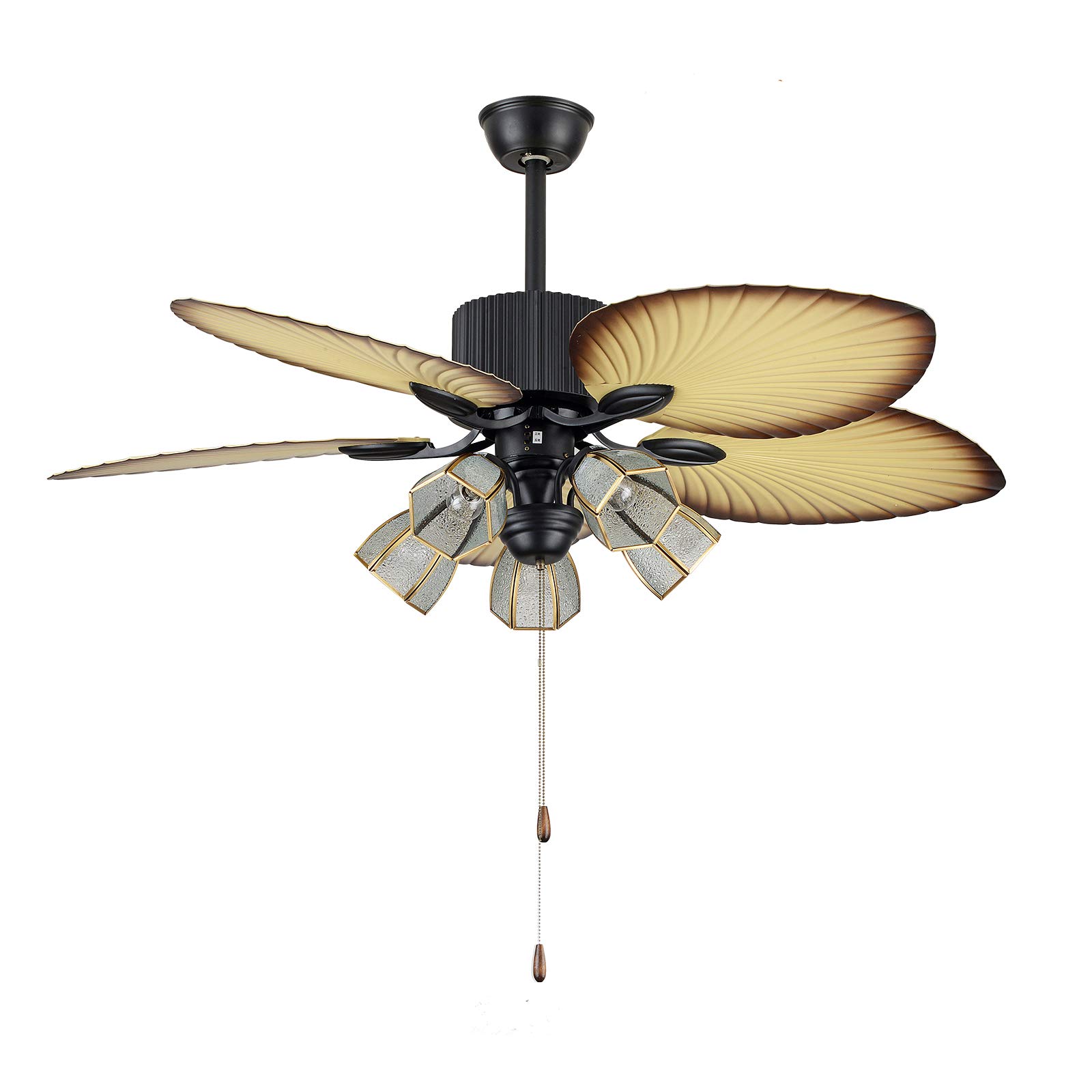 52 Inch Luxury Gold Ceiling Fan with Light - Classic European Style Chandelier, 5 Blades, 3 Speed Remote Control for Living Room, Bedroom, Office, Restaurant & Coffee Shop | Perfect for Home Decor and Commercial Spaces