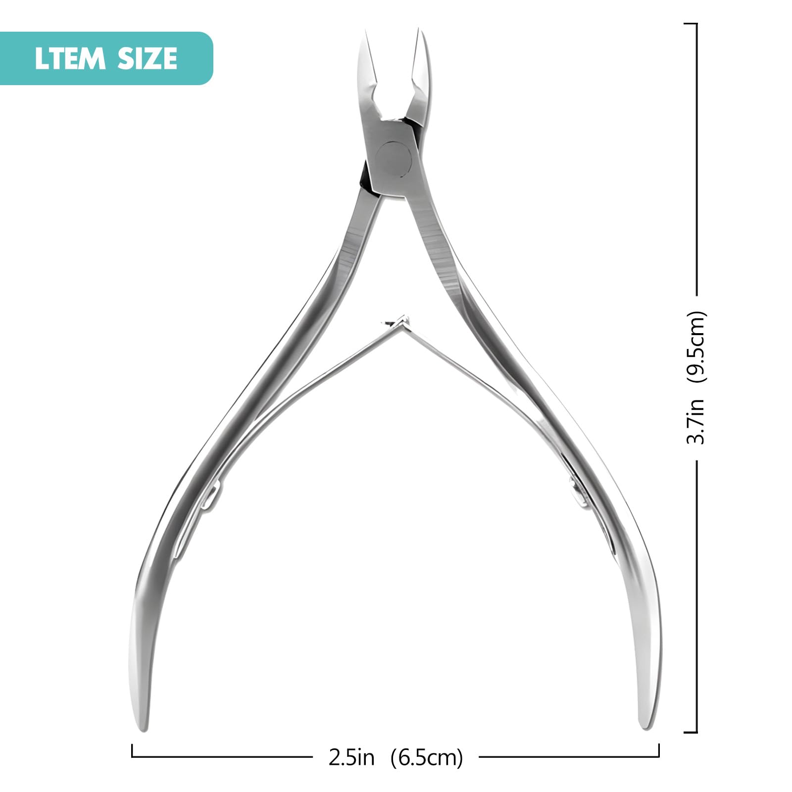 Professional Stainless Steel Cuticle Trimmer & Nippers - 2 Pack Double Spring Cuticle Clippers for Manicure & Pedicure - Fingernails & Toenails Care Tools (Silver) | Perfect for Home Nail Care & Salon Professional Use