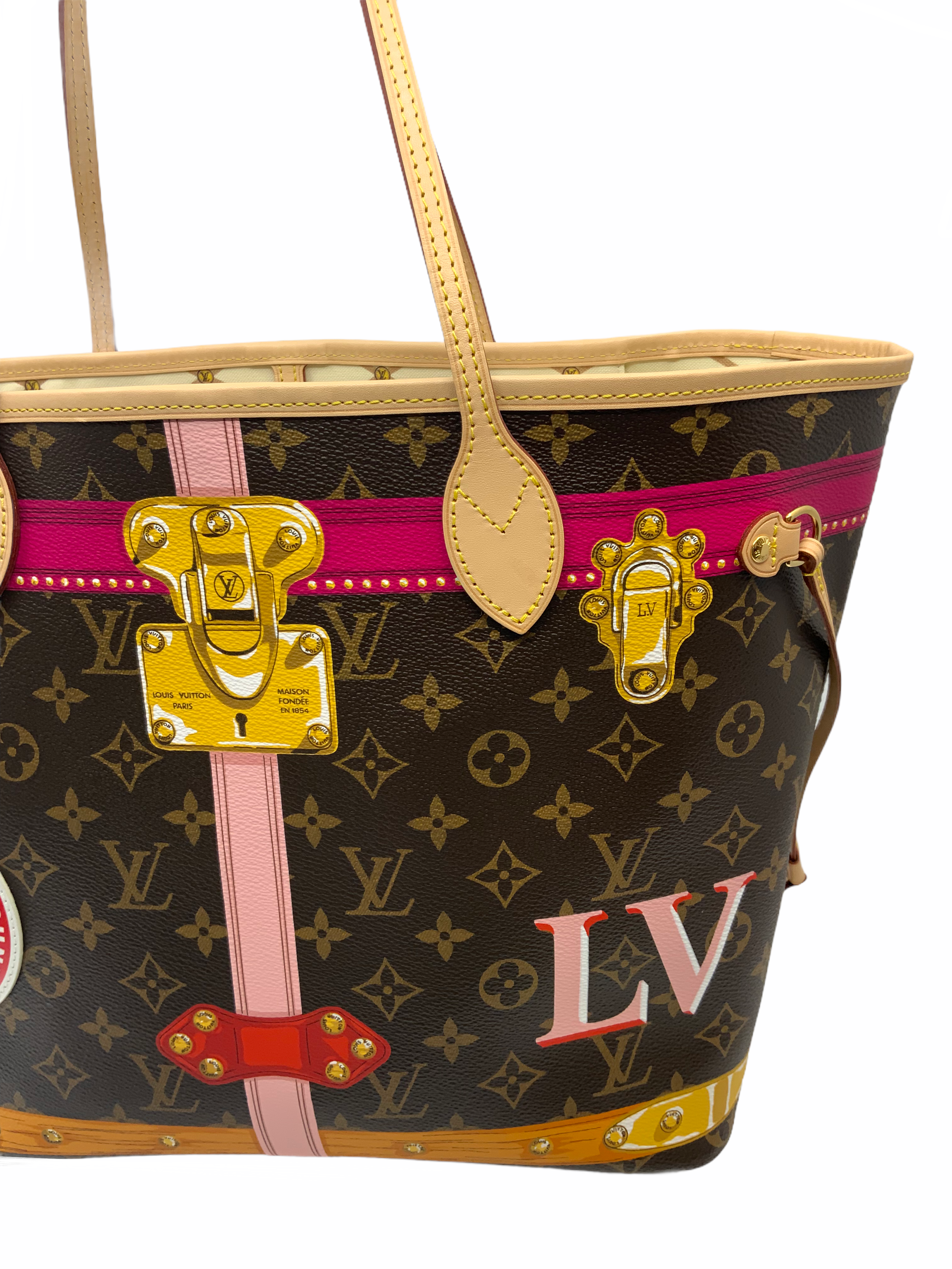 Authentic Louis Vuitton Neo Neverfull MM Tote Bag - Summer Collection 2024 | Luxury Designer Handbag for Women | Perfect for Travel, Work & Everyday Use