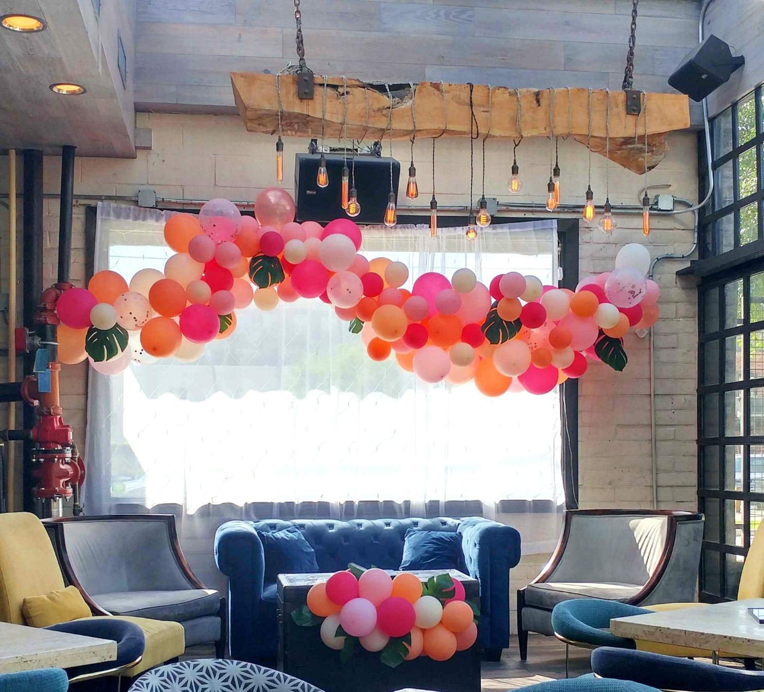 100-Pack Blush Pink Balloons | Fuchsia, Baby Pink, Pastel Orange & Ivory Balloons for Bridal Showers, Weddings & Baby Showers | Perfect for Party Decorations, Photo Backdrops & Event Styling