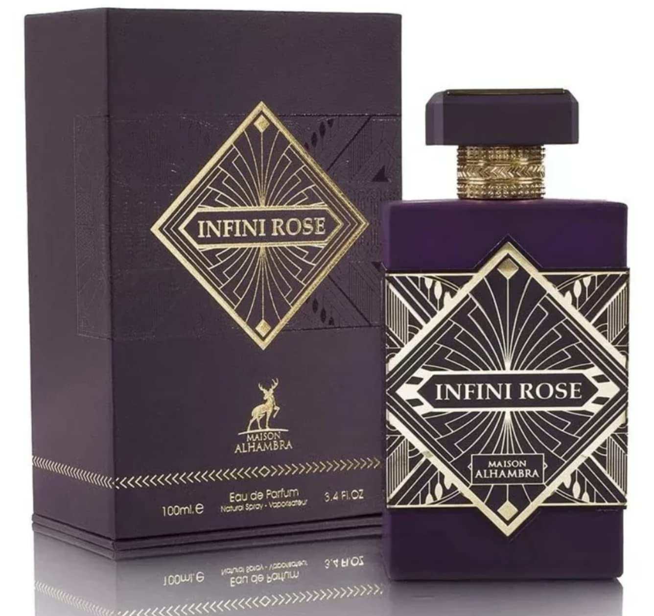 Infini Rose Eau de Parfum 100ml by Maison Alhambra - Long Lasting Floral Perfume for Women, Luxury Fragrance Gift Set - Perfect for Date Nights, Special Occasions & Everyday Elegance
