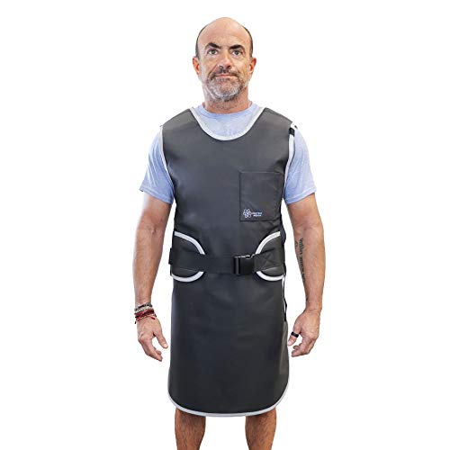 Economy Lead Apron for Back Relief - 0.50mm Front Radiation X-Ray Protection - Large Size for Men - Blue Camo Pattern - Ideal for Dentists, Radiologists & Medical Professionals