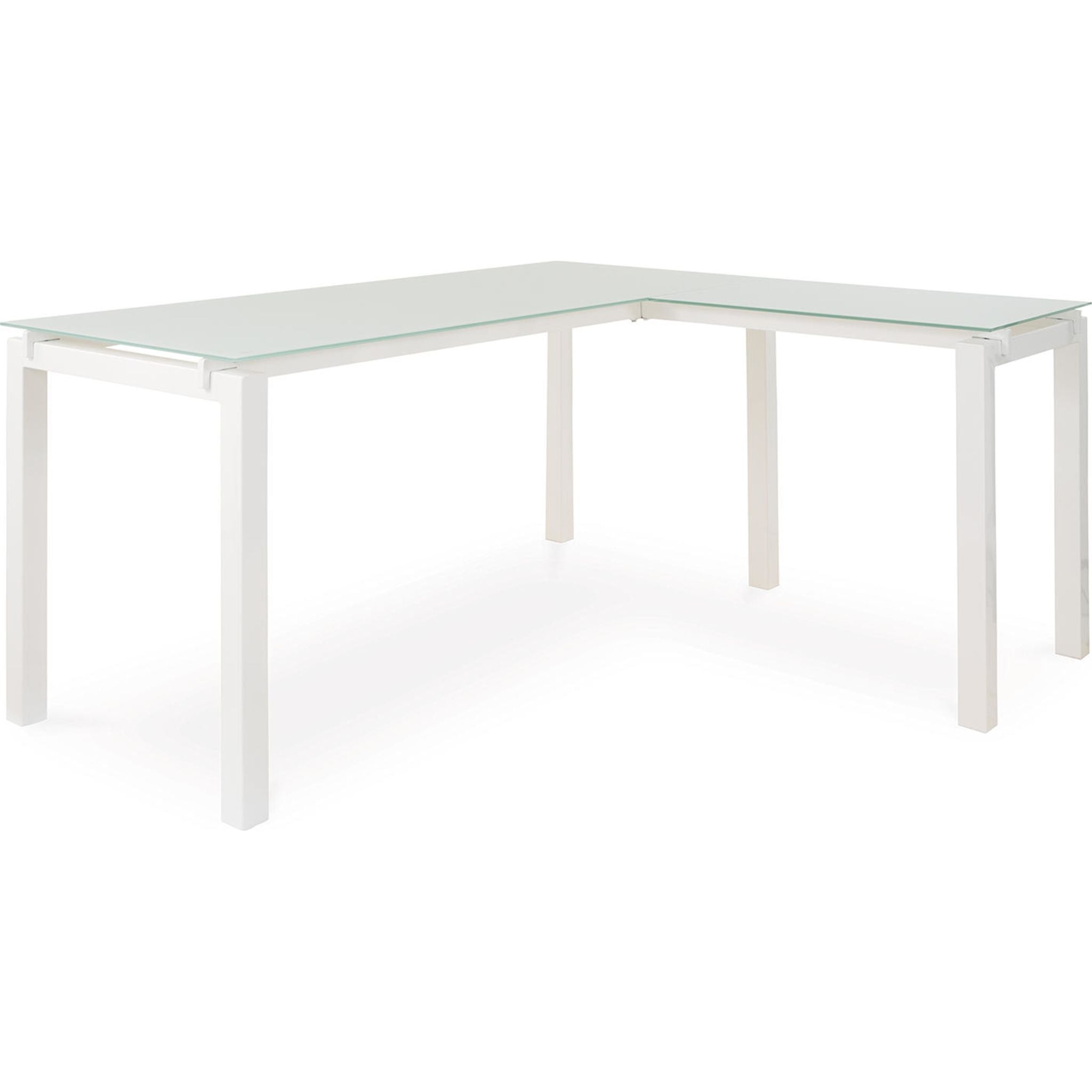 Baraga White L-Shaped Computer Desk for Home Office, Gaming & Study - Modern L-Shaped Writing Desk with Ample Workspace, Ergonomic Design for PC, Laptop & Office Use