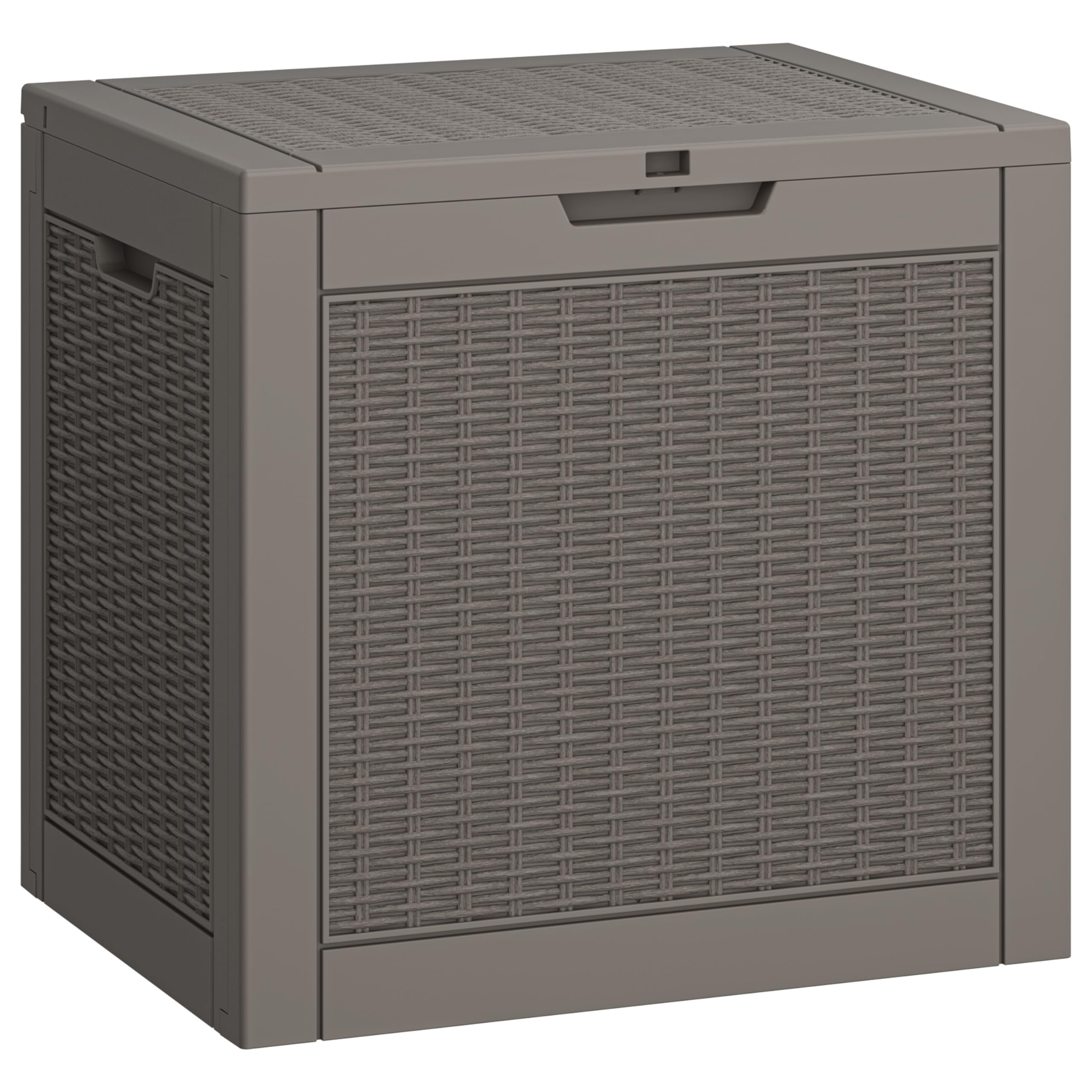 31 Gallon Resin Deck Box - Waterproof & UV Resistant Outdoor Storage Container for Garden Tools, Pool Supplies | Perfect for Patio, Backyard, and Poolside Organization