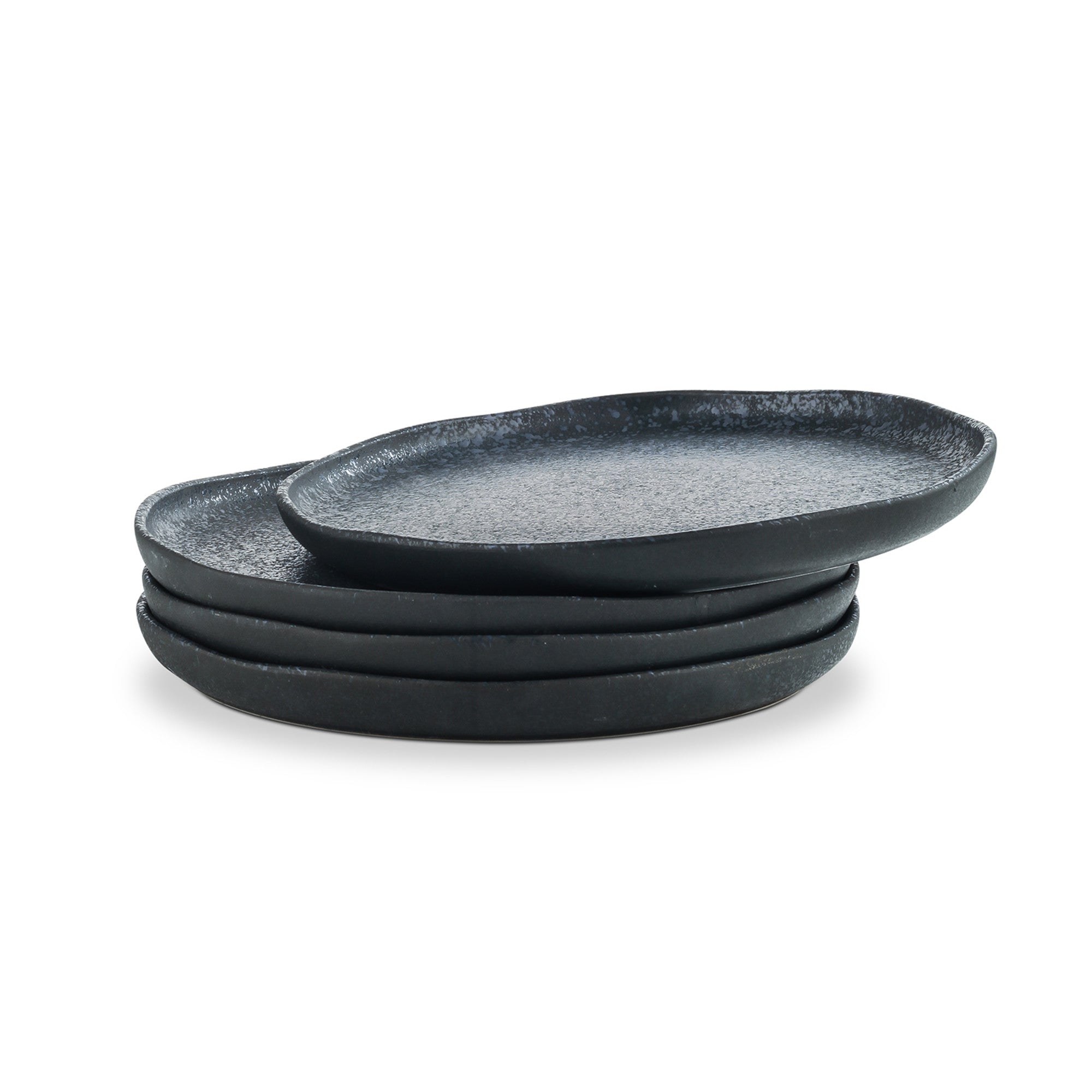 Tom Stoneware Salad Plate - Gray & Blue Reflection - Elegant Dinnerware for Home, Restaurants & Special Occasions