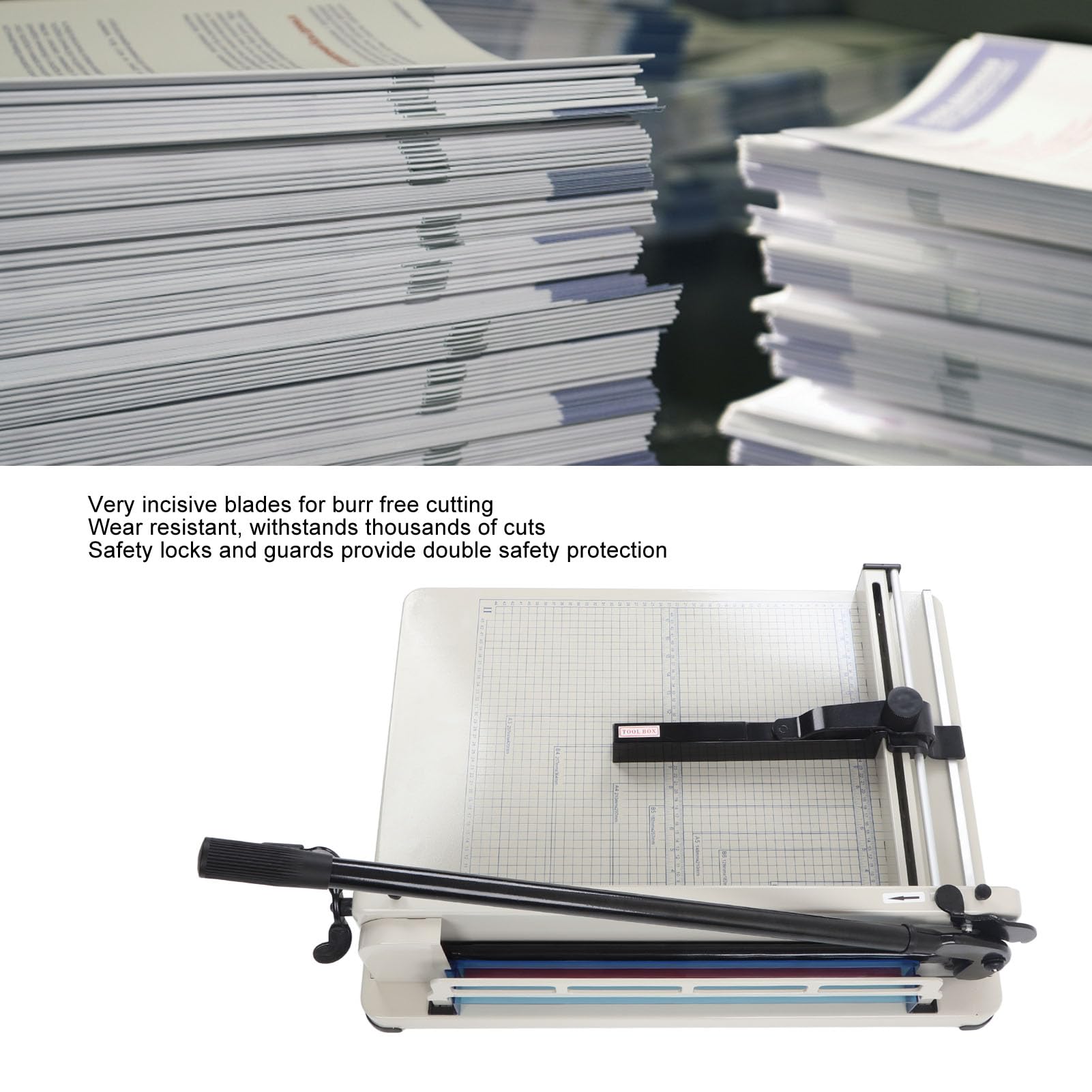 Heavy Duty 17 Inch Paper Cutter - A3 Large Industrial Trimmer for Cutting 400 Sheets of Cardstock, Photo Paper & Craft Materials - Perfect for Office, School, Printing Shops & DIY Projects