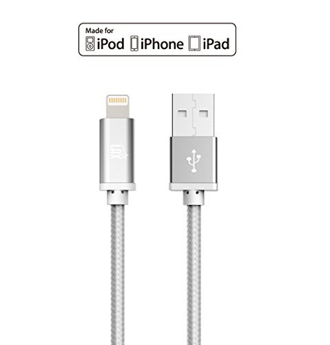 MFi Certified iPhone Charger Lightning Cable - Durable Braided USB Cord for iPhone 11/11 Pro Max/XS Max/X/8/7/6, iPad & iPod | Fast Charging & Data Sync | Perfect for Home, Office & Travel