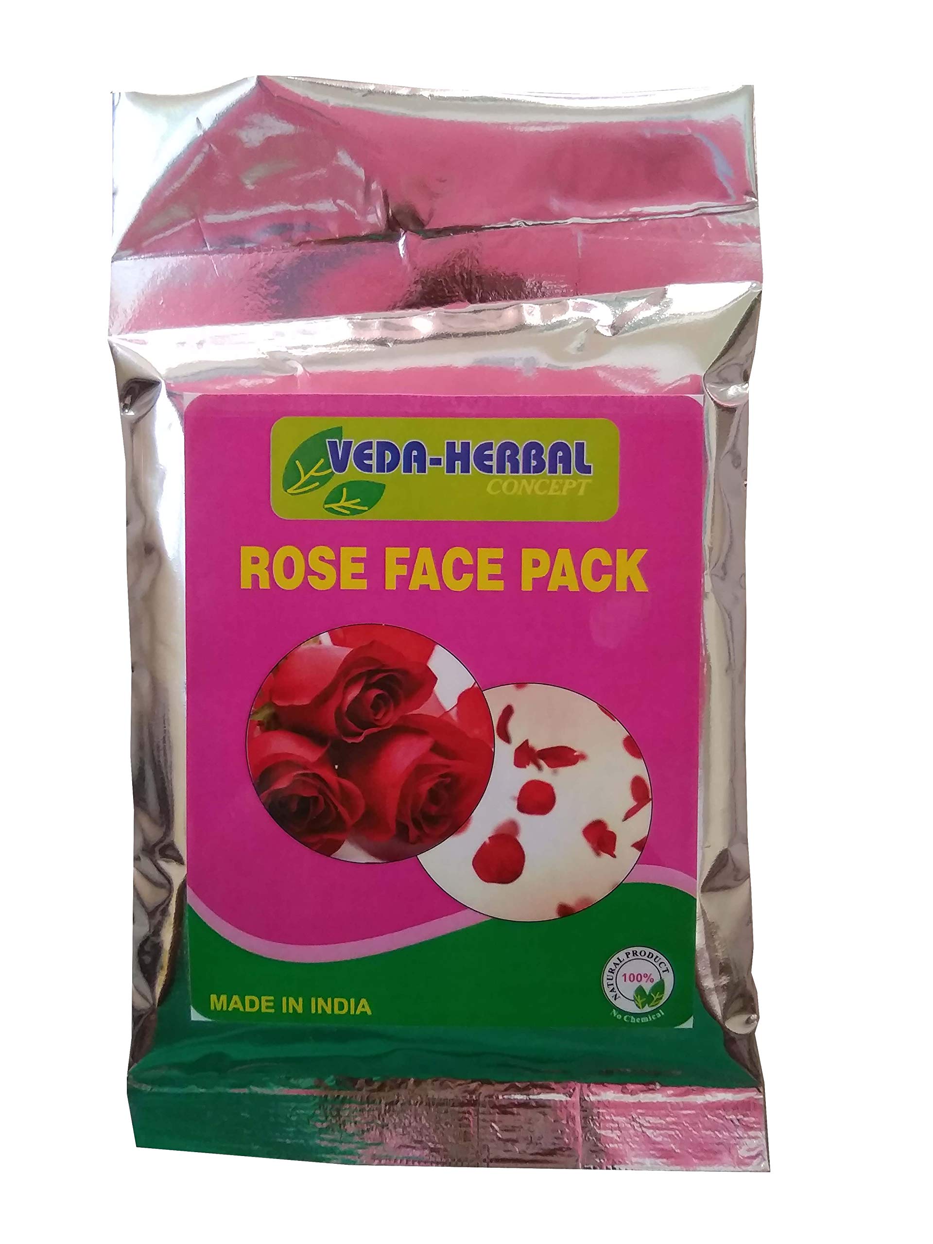 Veda Herbal Pure & Natural Rose Petal Powder for Face & Skin Care - 3x100g Pack | Brightening, Oil Control Facial Mask | Perfect for DIY Spa, Ayurvedic Beauty Routine & Glowing Skin Treatments