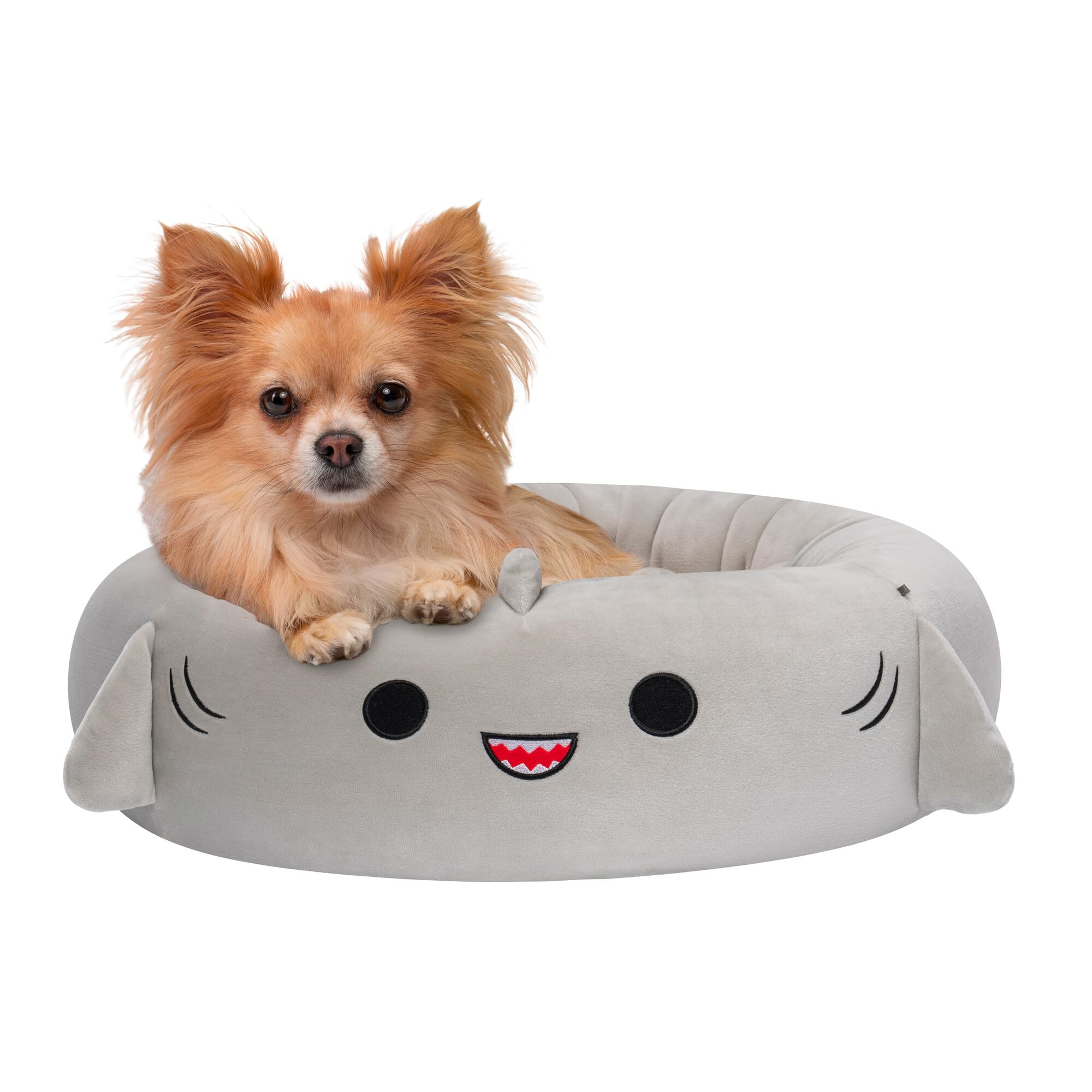 24-Inch Squishmallows Gordon Shark Pet Bed - Ultra Soft Plush Dog & Cat Bed for Medium Pets | Official Squishmallows Pet Accessory | Perfect for Cuddling, Napping & Home Decor
