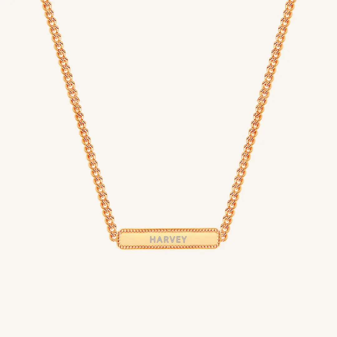 Personalized Etch Name Necklace - Custom Engraved Jewelry for Women - Perfect Gift for Birthday, Anniversary & Valentine's Day - Elegant Everyday Wear & Special Occasions
