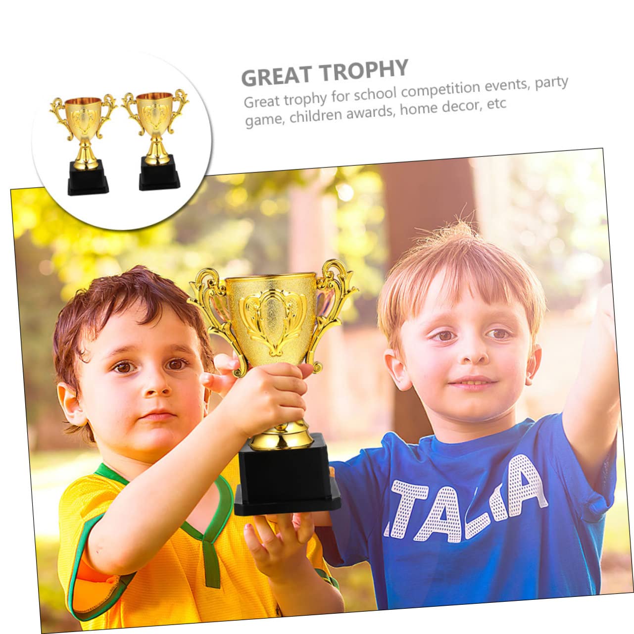 BESPORTBLE 8-Piece Trophy Set for Kids - Award Medals, Basketball Competition Prizes, Reusable Plastic Sports Decor | Perfect for School Events, Birthday Parties & Sports Day Celebrations
