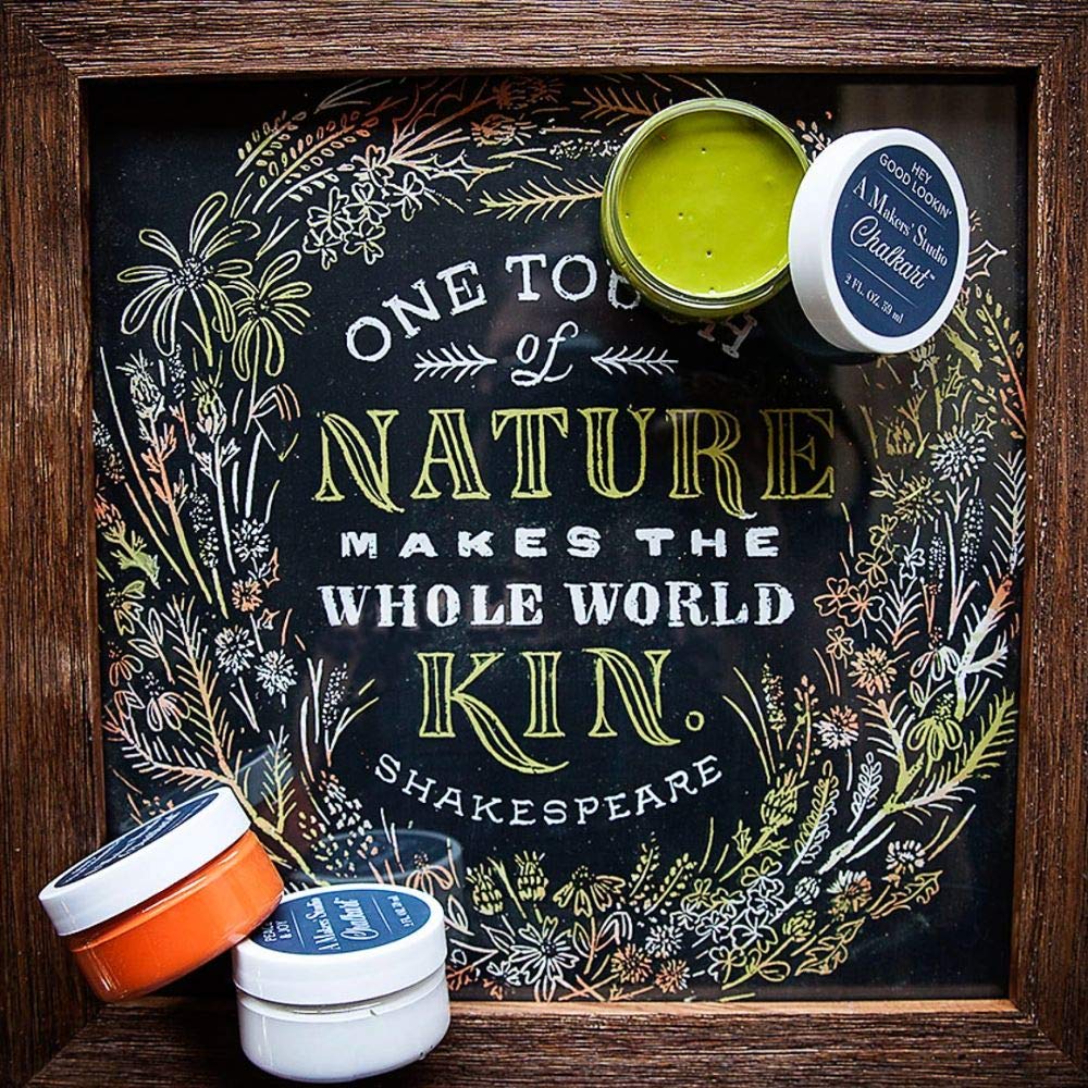 DIY Chalk Paste Paint for Arts & Crafts - Non-Toxic Chalk Art Paint for Wood Signs, Glass & Non-Porous Surfaces - Perfect for Mesh Stencils & Home Decor Projects - 2 oz (Hey Good Lookin')