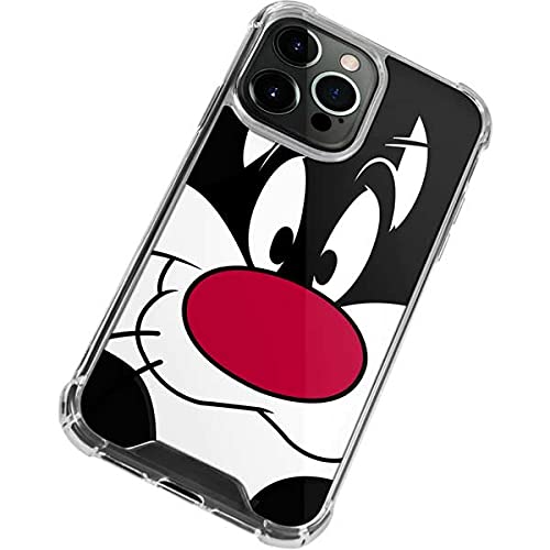Skinit Clear Protective Phone Case for iPhone 13 Pro - Official Looney Tunes Sylvester Design | Slim Scratch-Resistant Cover | Perfect for Everyday Use, Work & Travel