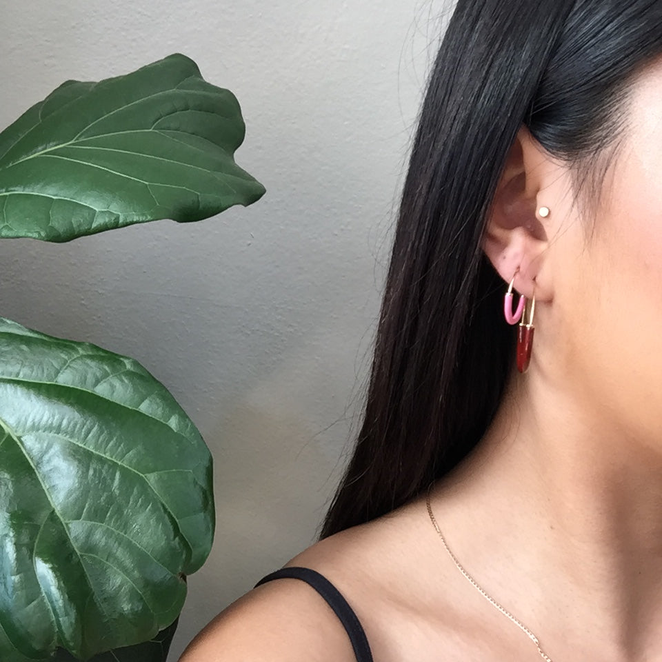 Serendipity Medium Hoop Earrings - Gold & Brown Boho Style for Women | Perfect for Casual Wear, Parties & Everyday Fashion Accessories