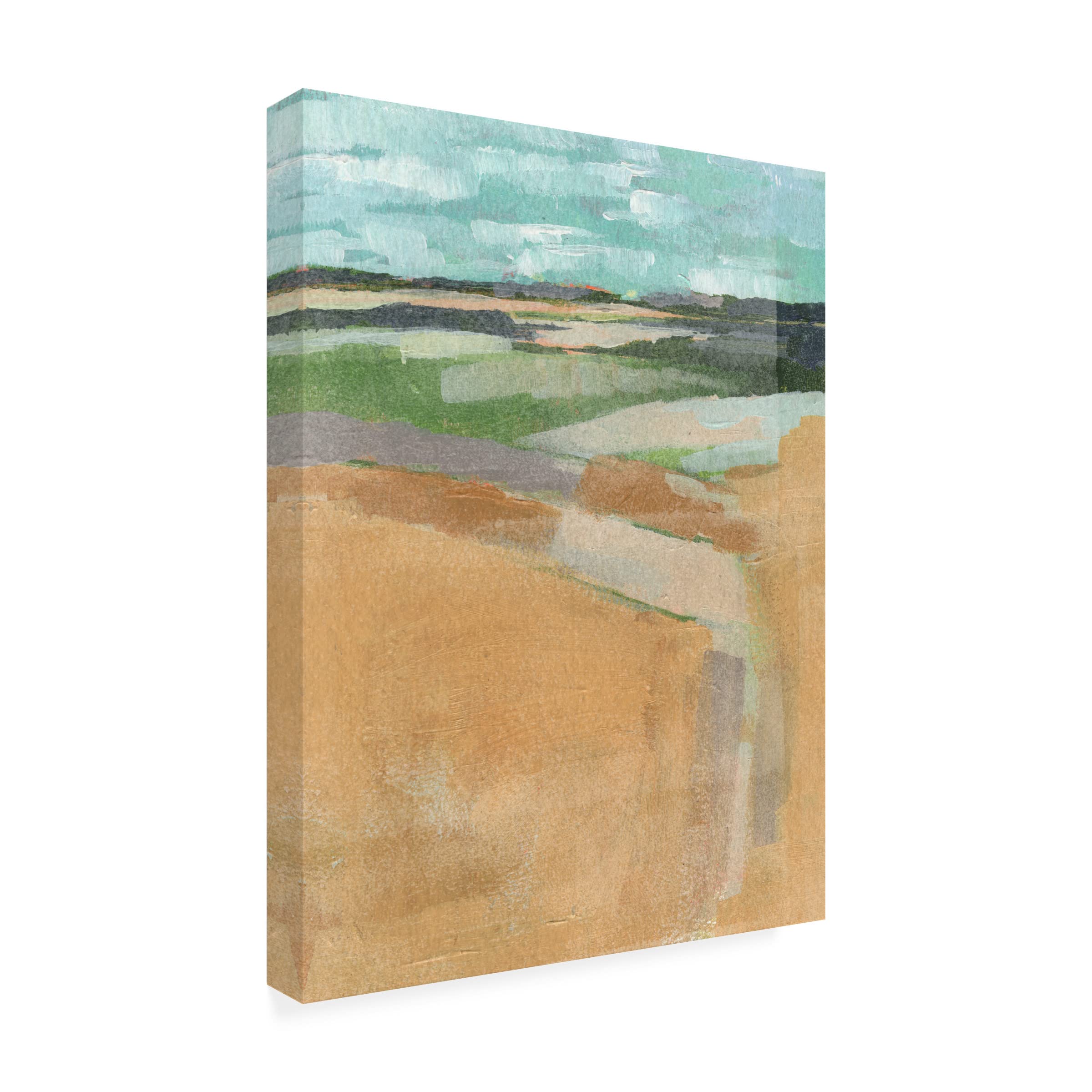 Jennifer Paxton Parker 'Cubed Prairie I' Modern Abstract Canvas Wall Art - Perfect for Living Room, Bedroom & Office Decor