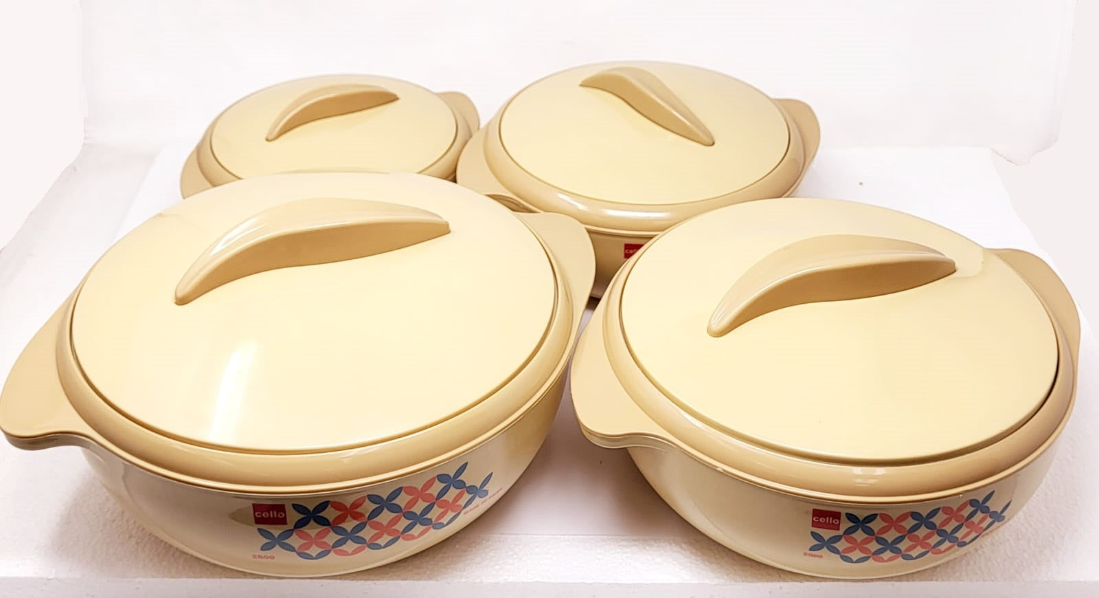 Premium Cello Sizzler Insulated Casserole Dish Set - 4-Piece Hot Pot Serving Set with Lids for Entertaining, Family Dinners & Holiday Gatherings | Microwave & Oven Safe | Ideal for Soups, Stews & Casseroles
