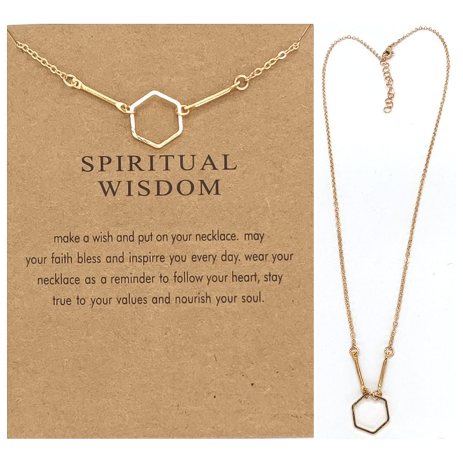 Blessing American Necklace Card - Vintage European Style Buckle Pendant Necklace for Women, Perfect Gift for Girlfriend, Wife & Loved Ones | Ideal for Anniversaries, Birthdays & Special Occasions
