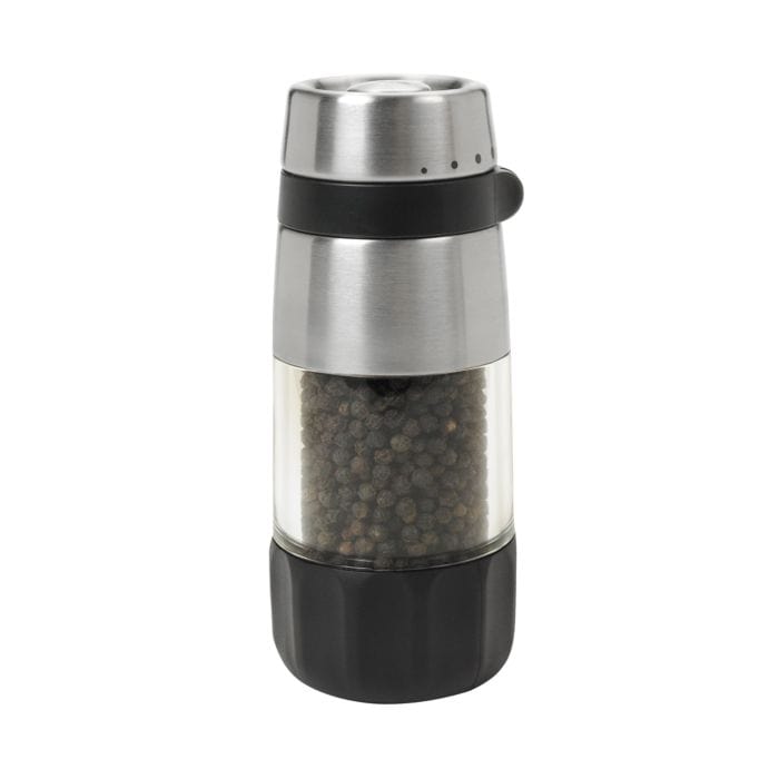 Premium OXO Salt and Pepper Grinder Set - Adjustable Ceramic Spice Mill for Freshly Ground Seasoning - Perfect for Kitchen, Dining Table & Outdoor Cooking