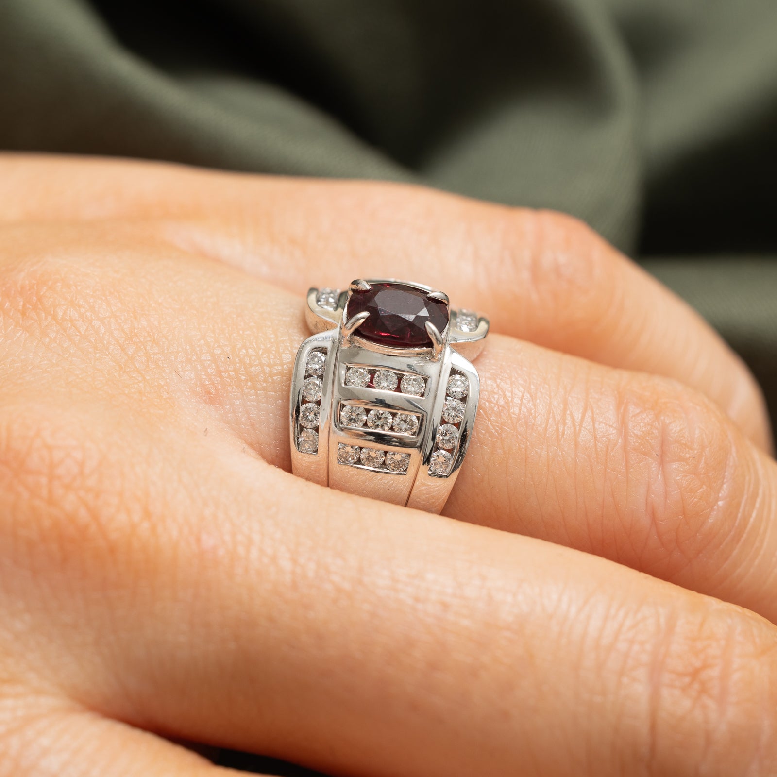 GIA Certified Natural Unheated Ruby and Diamond Ring - 1.14ct Ruby with 0.75ctw Diamonds - Size 6.5 - Perfect for Engagement, Anniversary & Special Occasion Jewelry Gift