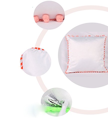 50pcs Sublimation Pillow Covers - Blank Heat Transfer Cushion Cases with Dot Edge Design for DIY Customization | Perfect for Home Decor, Gifts, and Photo Printing Projects