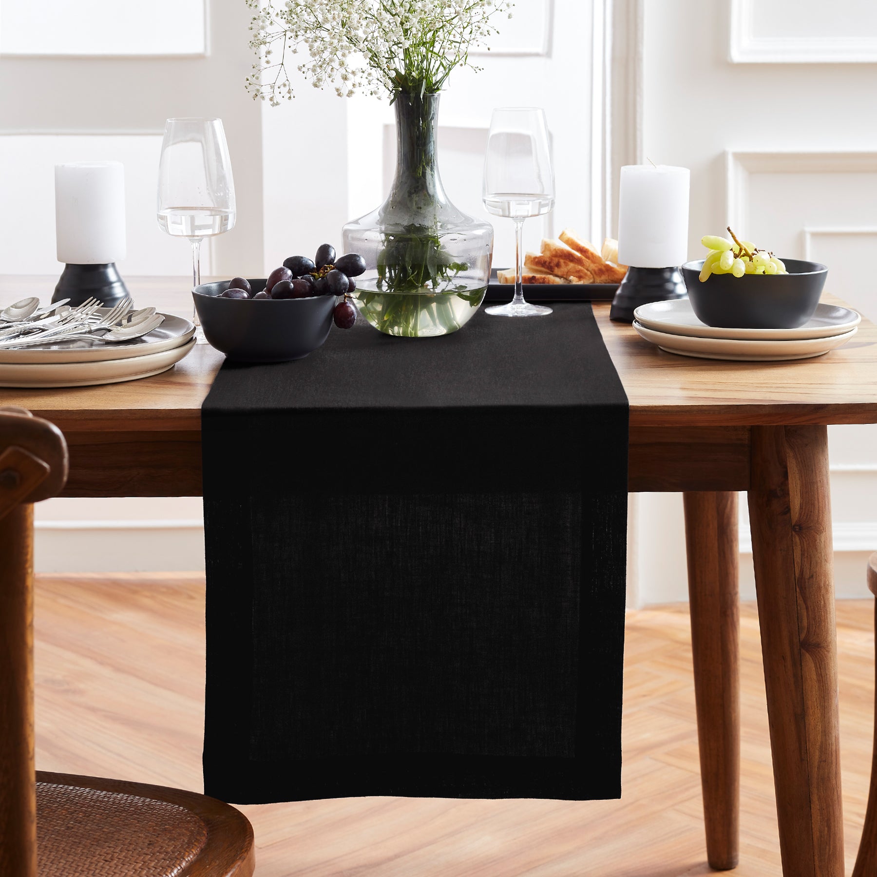 Elegant Sonoma Table Runner - Premium Cotton Decorative Table Cover for Dining & Home Decor - Perfect for Holidays, Weddings & Special Occasions