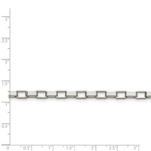 Premium Stainless Steel 4.8mm Square Link Chain Necklace for Men & Women - 22 Inch Unisex Jewelry - Perfect for Everyday Wear, Gifts & Special Occasions