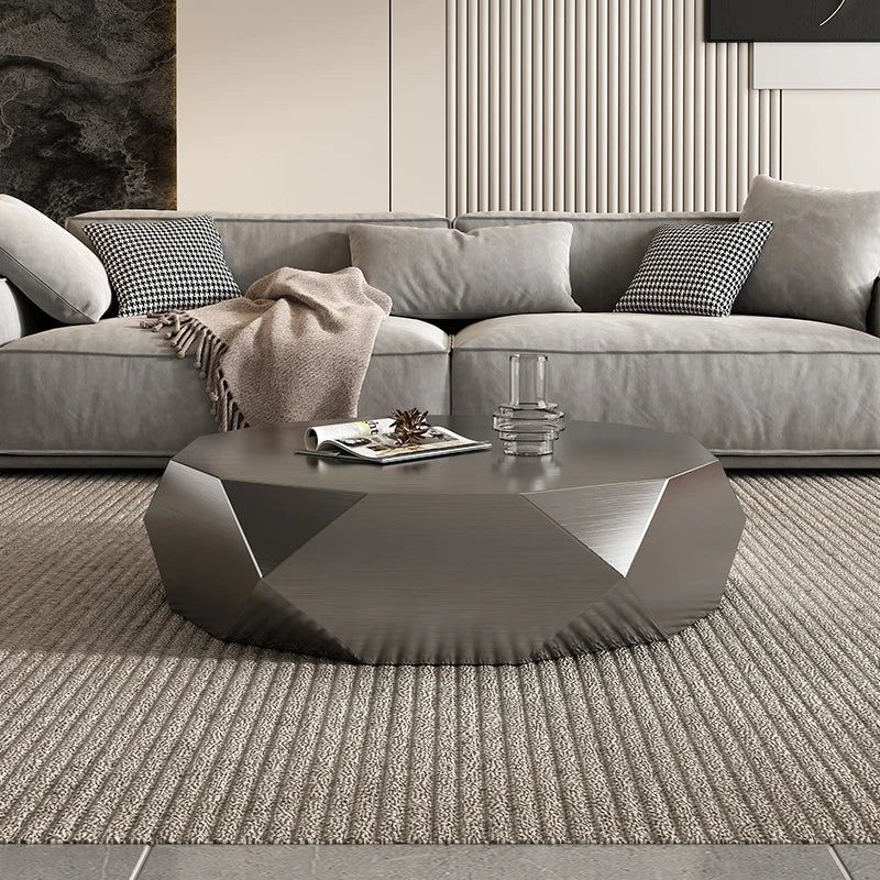 Italian Designer Metal Coffee Table - Modern Living Room Accent Table for Home Decor & Entertaining