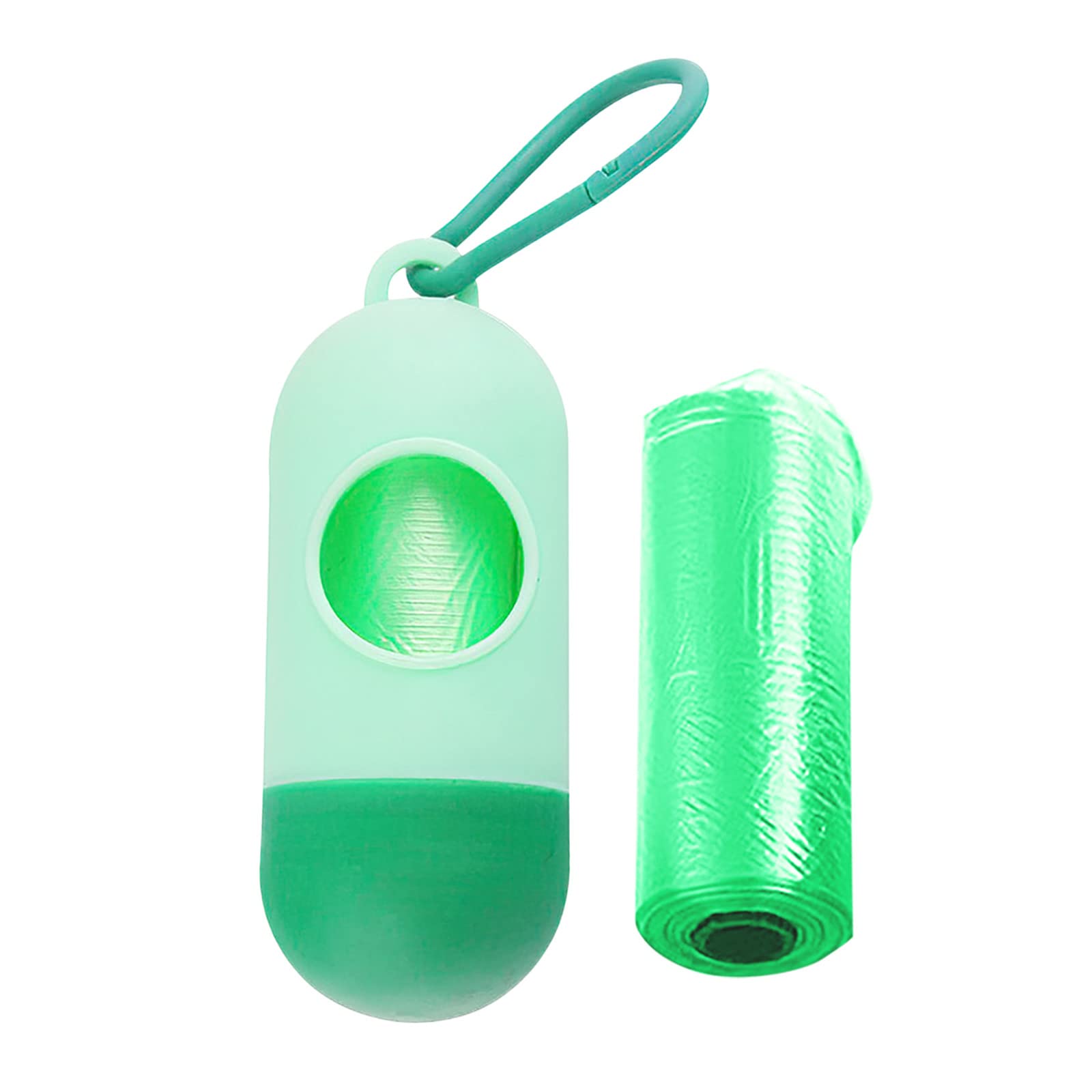 1PCS Reusable Dog Poop Bags Dispenser - Portable Waste Storage Box with Leash Attachment for Dogs, Cats & Puppies | Eco-Friendly Pet Waste Solution for Outdoor Walks, Parks & Travel (One Size, Clear)