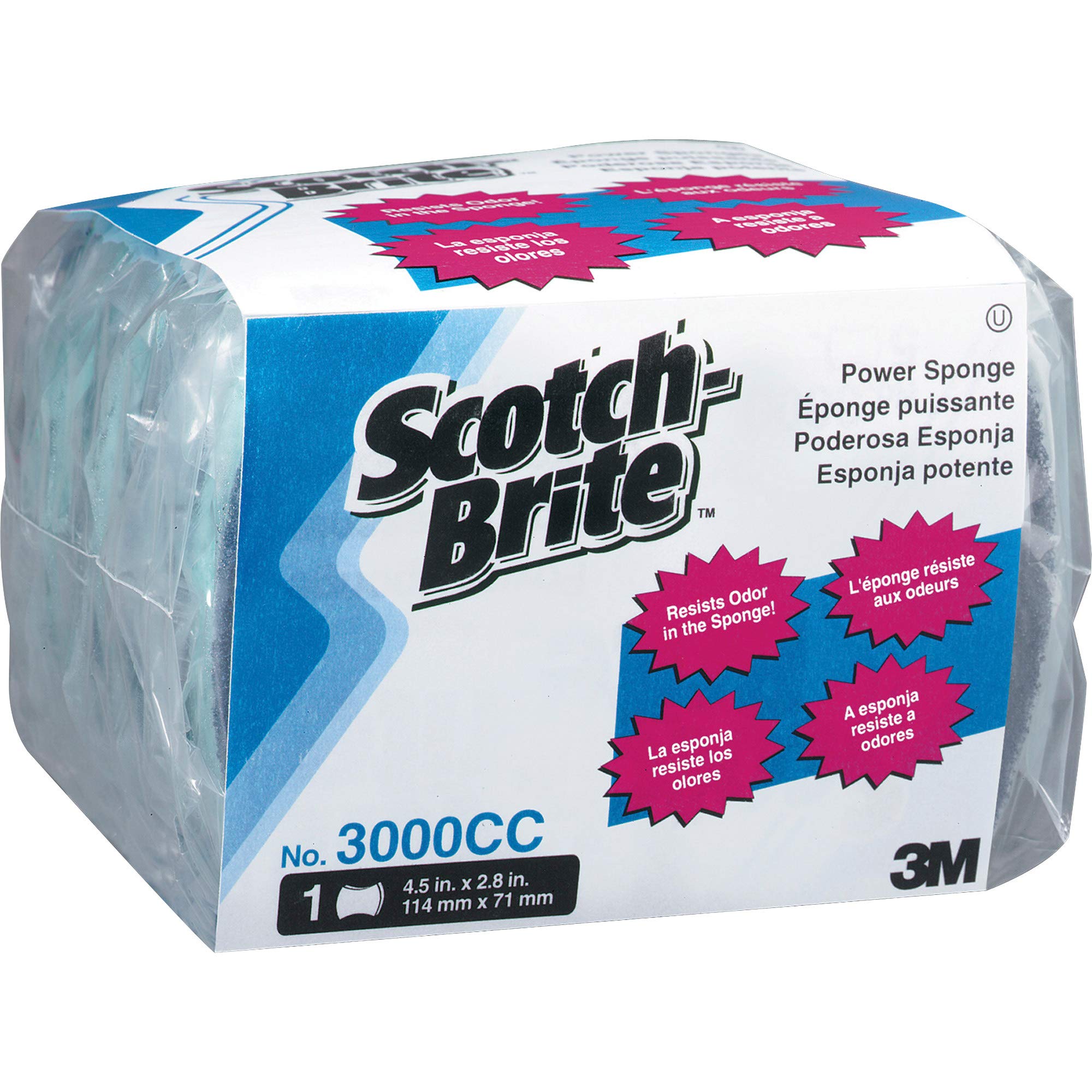 Scotch-Brite Power Sponges - Heavy Duty Scrub Sponges for Dishes, Pans & Cookware - Non-Scratch Cleaning Pads for Kitchen, Sink & Household Cleaning