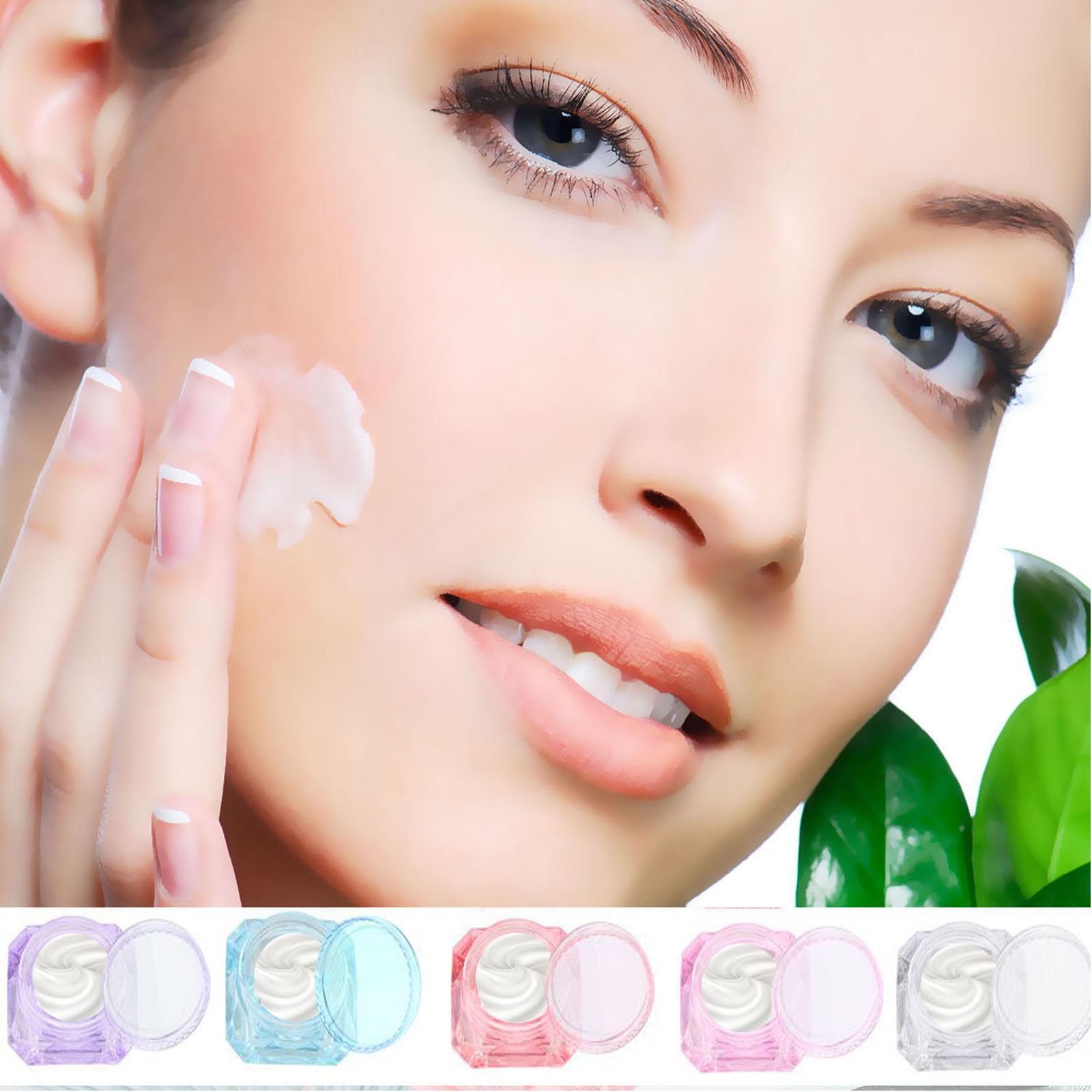 40 PCs 5ml Empty Clear Plastic Cosmetic Containers with 3 Mini Spatulas - Diamond Shape Jars for Lip Gloss, Creams & Skincare Samples - Travel Friendly Beauty Storage