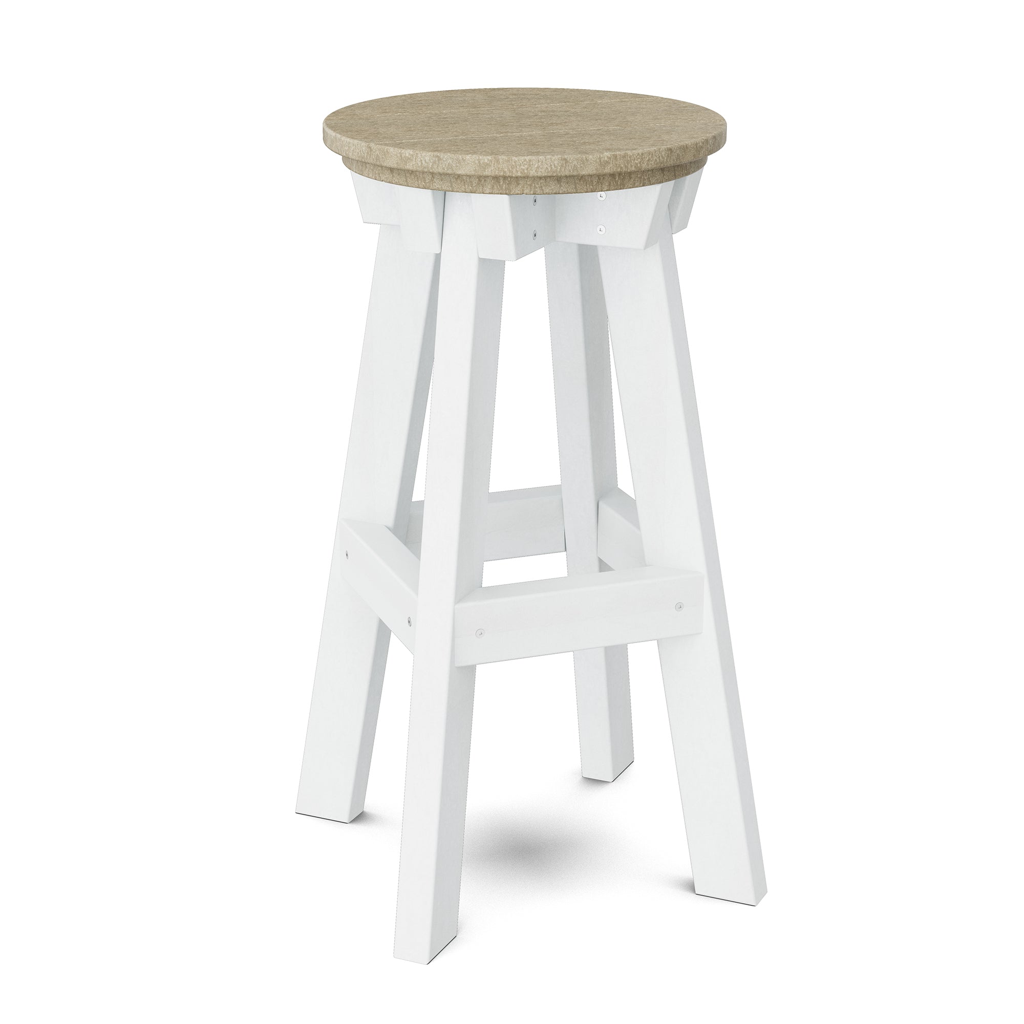 Vintage Heritage Bar Stool - Solid Wood Counter Height Stool with Backrest - Perfect for Kitchen Island, Home Bar & Breakfast Nook