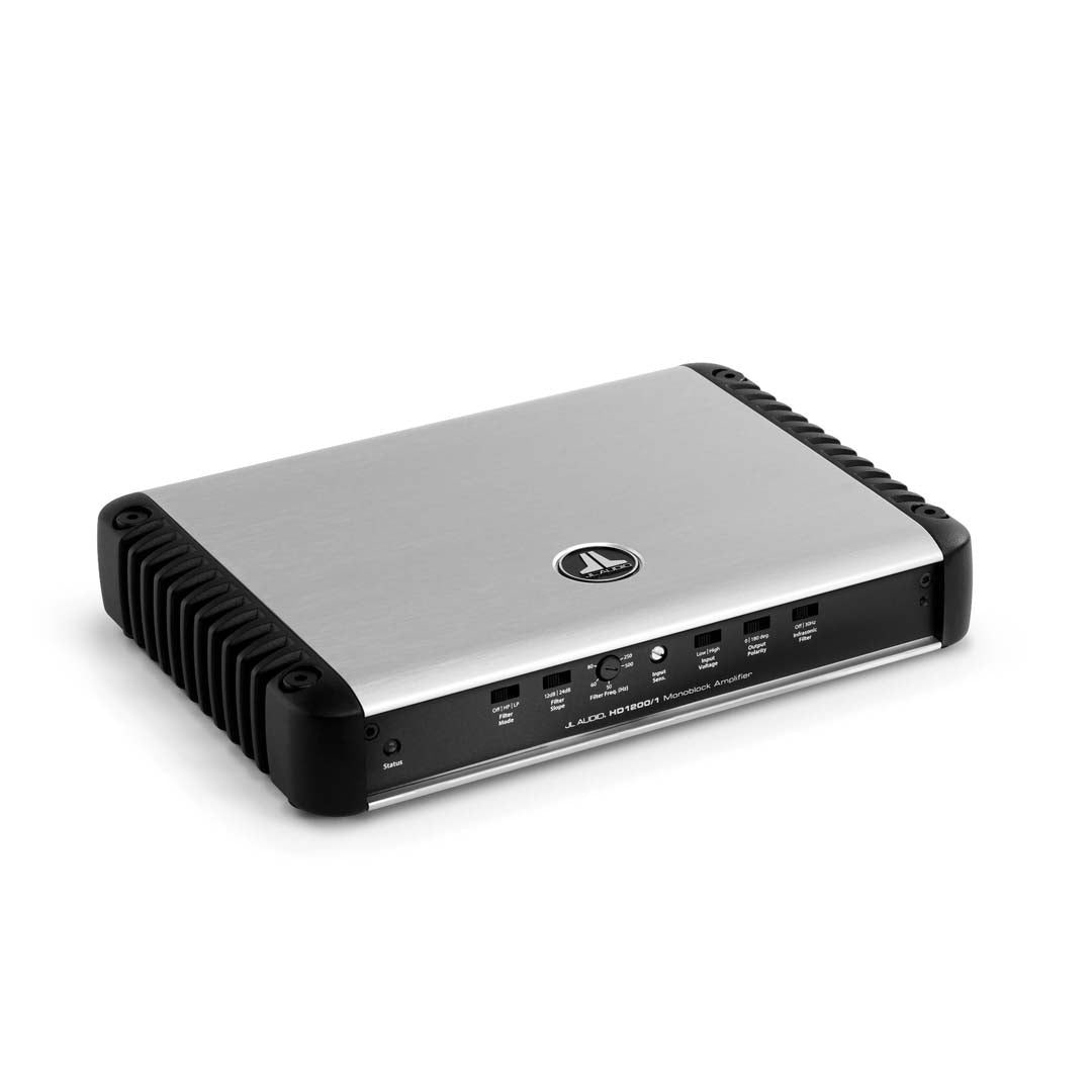 JL Audio HD1200/1 HD Series Class D Monoblock Car Amplifier - 1200W RMS Power for Deep Bass | Perfect for Car Audio Systems & Subwoofer Upgrades